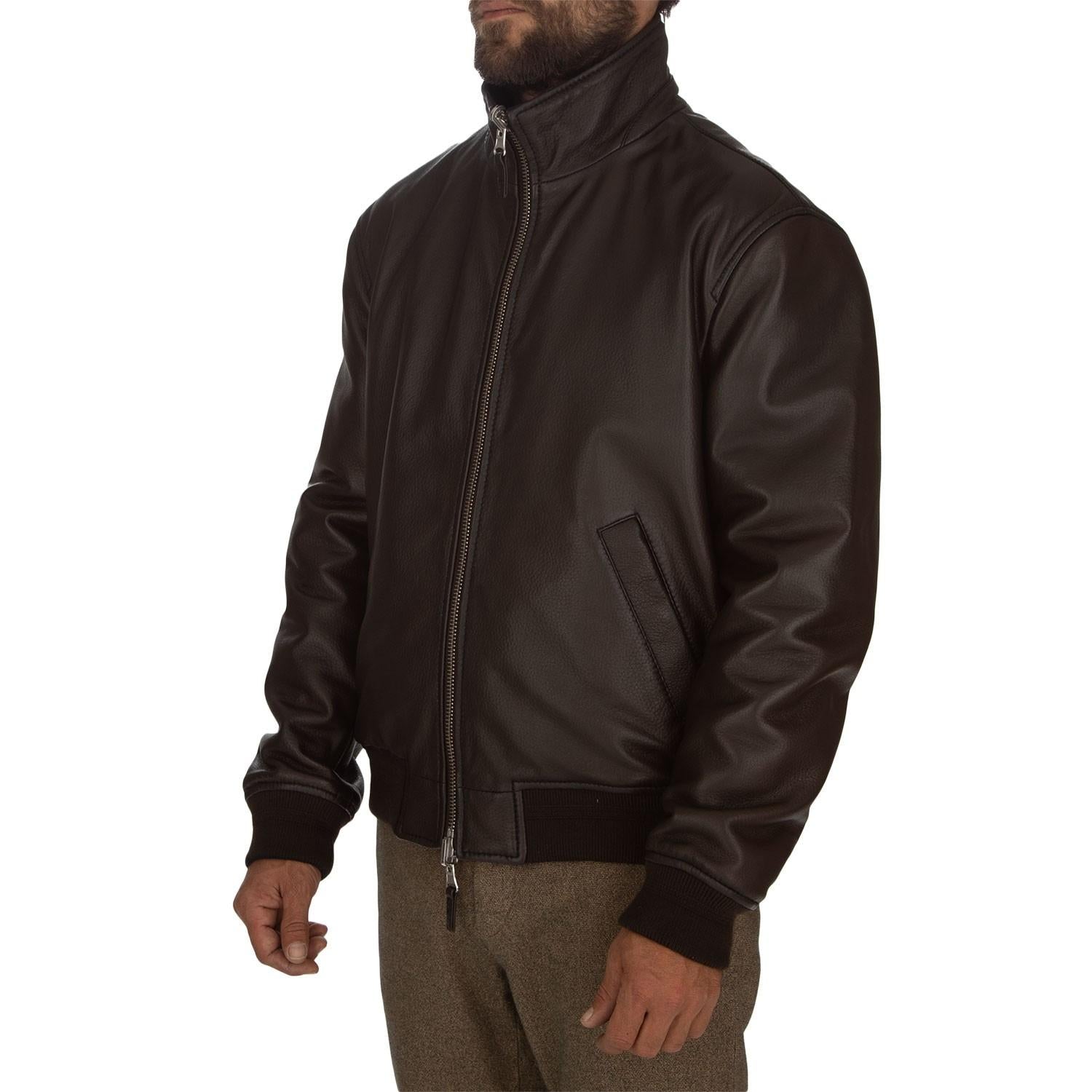 THE JACK LEATHERS | GIACCA TOBIA REVERSIBILE MARRONE BLU TOBR 06 THE JACK LEATHERS 