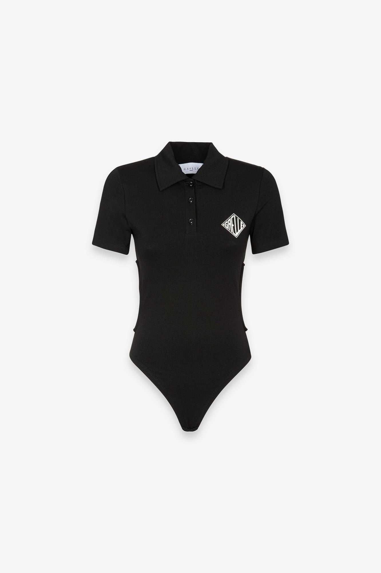 body mezza manica con collo e abbottonatura a polo GAABW09318-PTTS0059 NE01 GAELLE 