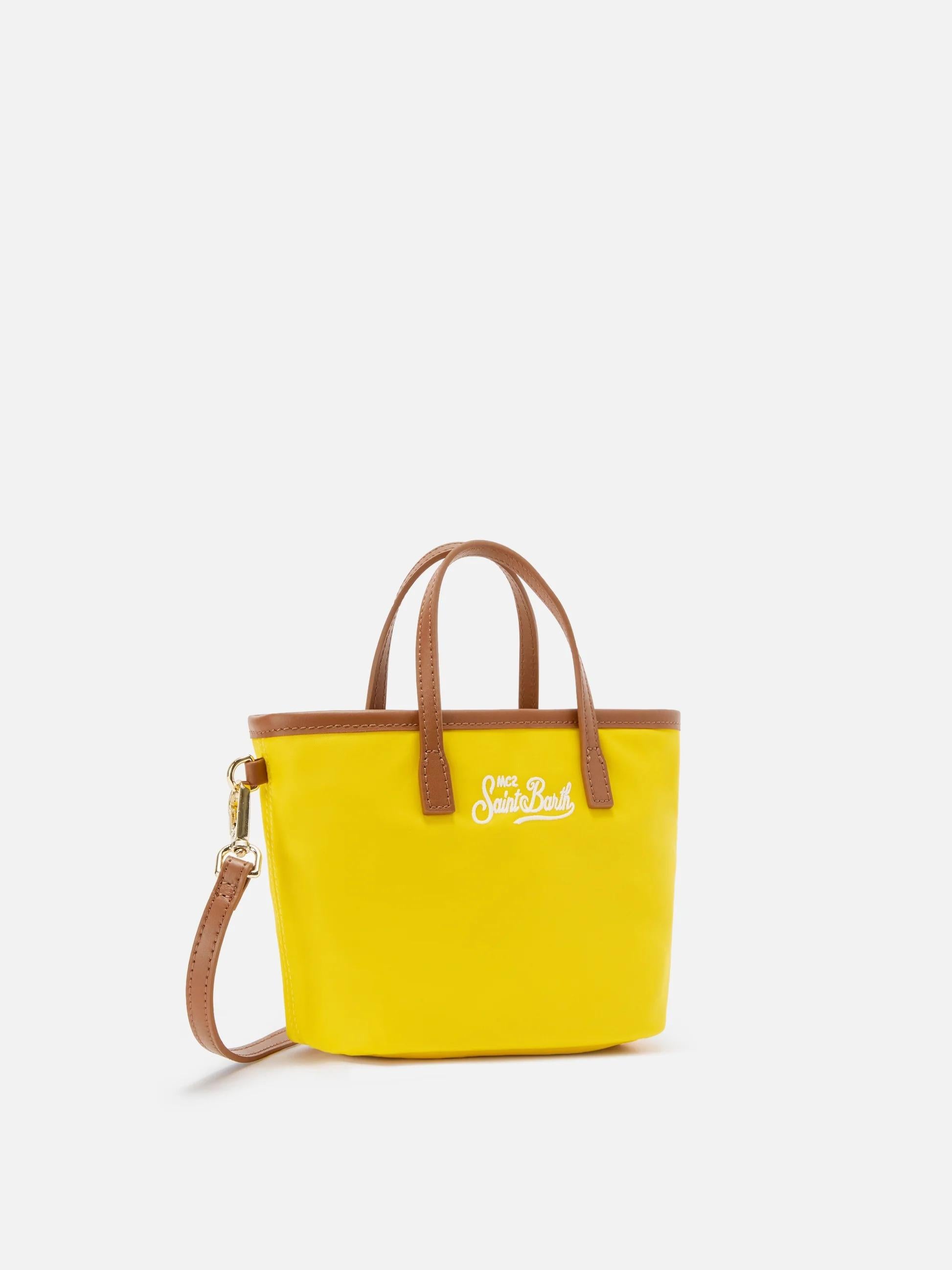 Borsa City mini in nylon giallo CB0005 01824L MC2 SAINT BARTH 