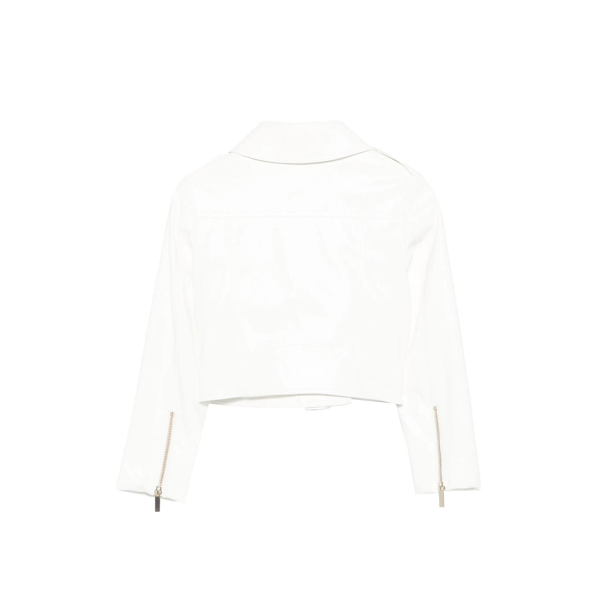 <BR/>TWIN-SET Chiodo bianco effetto pelle bambina 261GJ2053 00526 TWINSET 