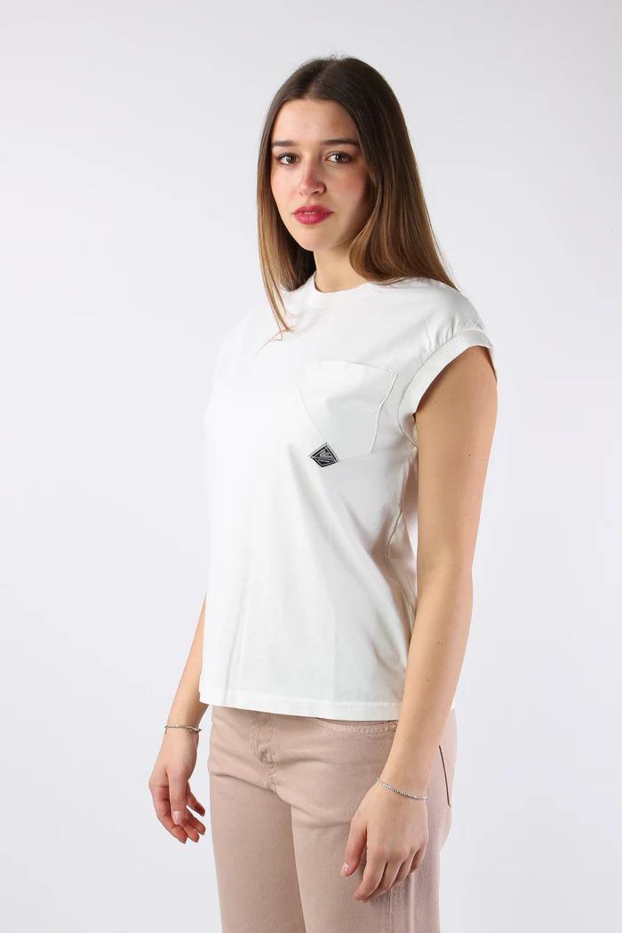 ROY ROGER'S T-SHIRT POCKET IN JERSEY WHITE RND90306CB55XXXX C0069 ROY ROGER'S 