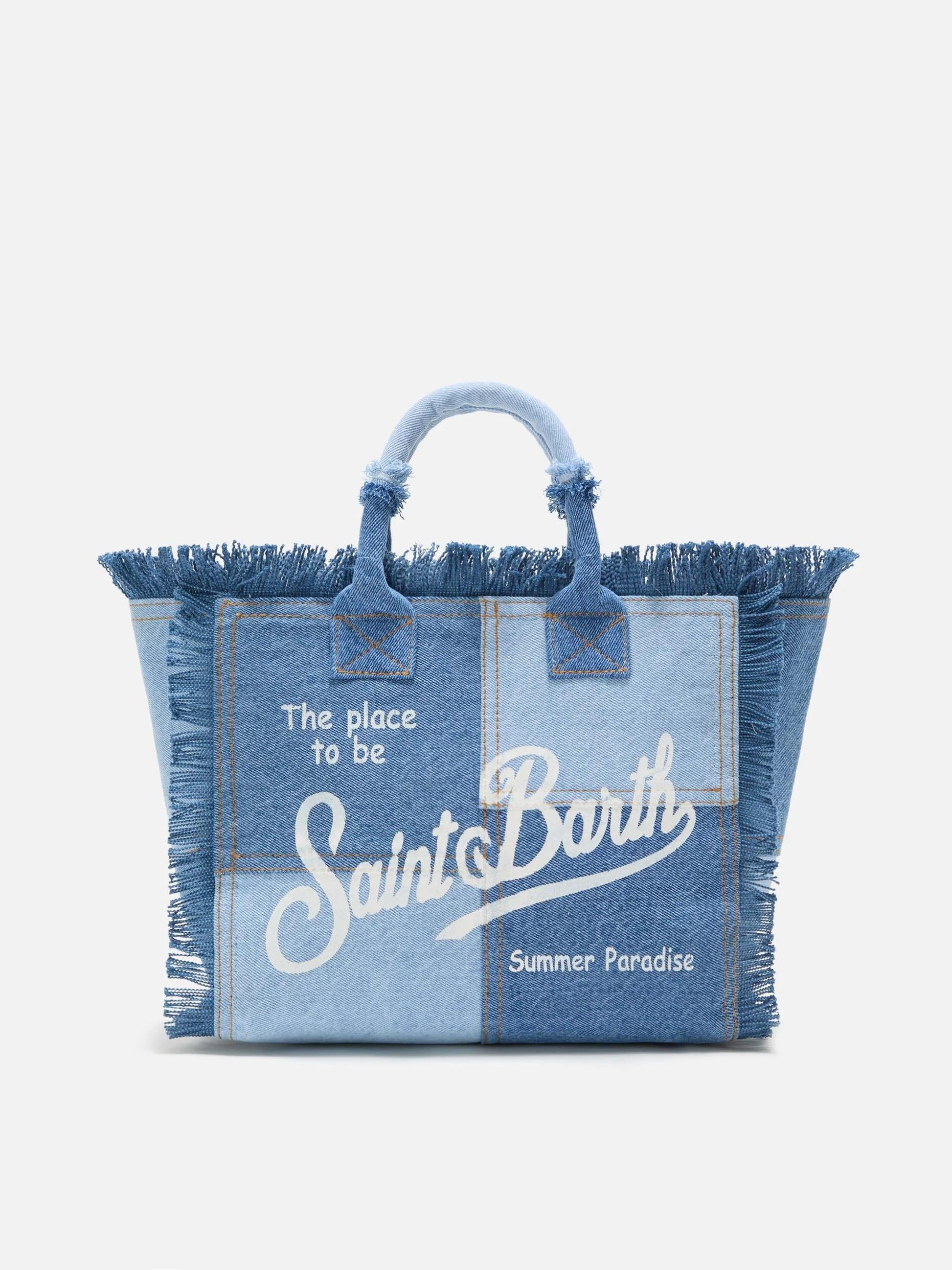 Borsa Colette in denim patchwork COL0001 00402L MC2 SAINT BARTH 