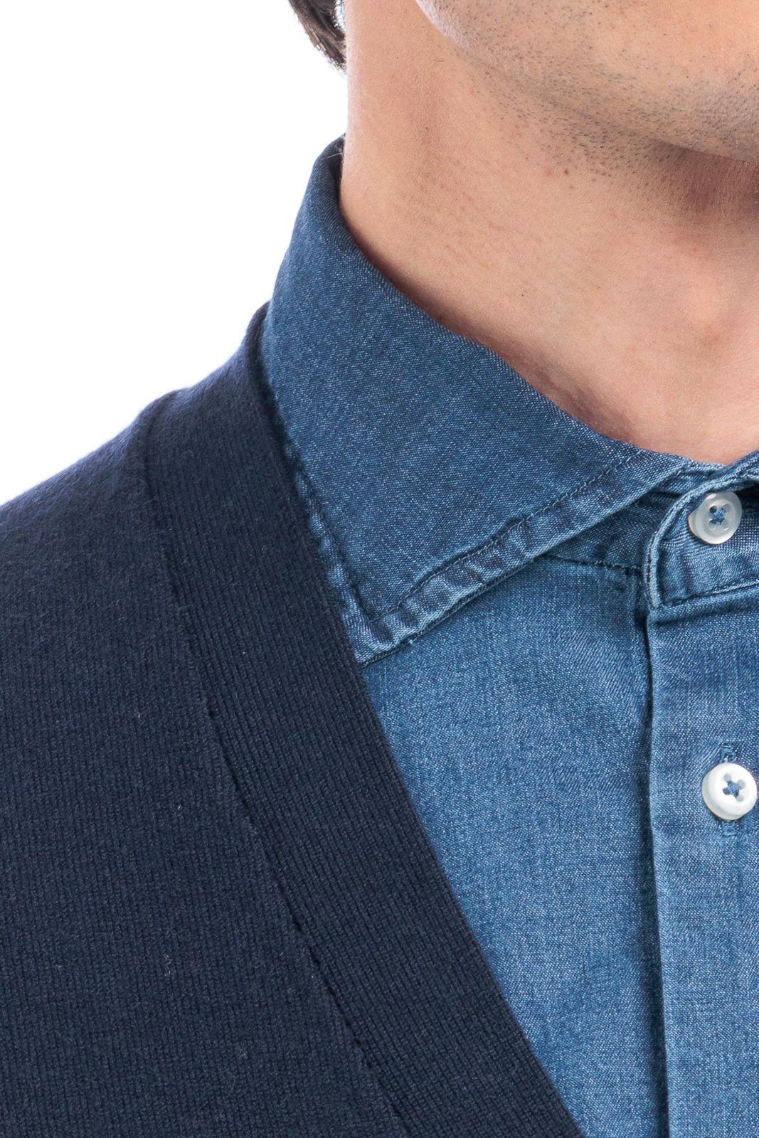 Diktat Gilet viscosa cashmer f.12 BLU NOTTE DK97005 BLU NOTTE DIKTAT 