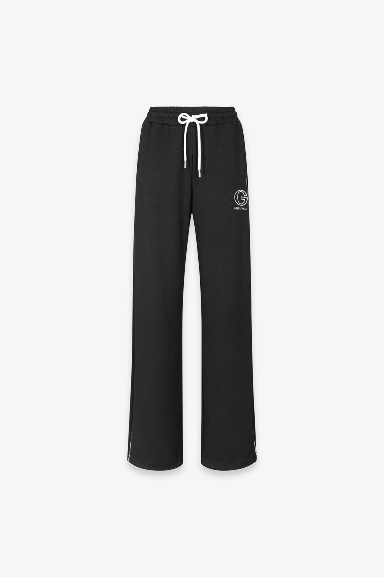 Pantalaccio Dritto Morbido Con Coulisse In Vita E Tasche Alla Francese  Nero - Gaëlle Paris GAABW09388-TMTM0017 NERO GAELLE 