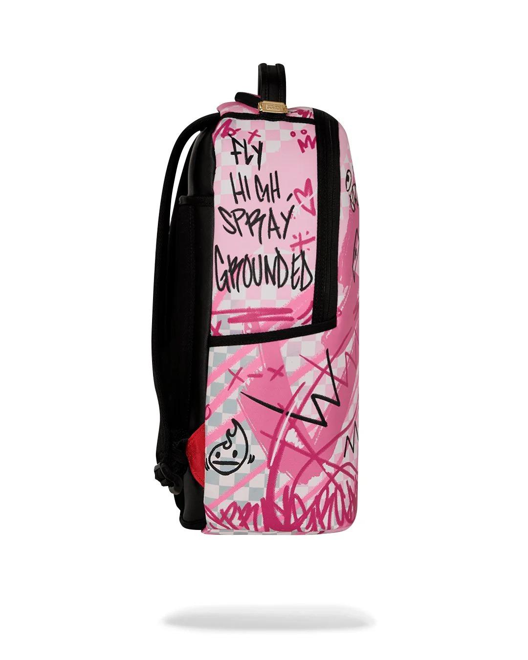 ZAINO SPRAYGROUND DLXSV ROSA A QUADRI FUMO 910B8672NSZ PINK SPRAYGROUND 