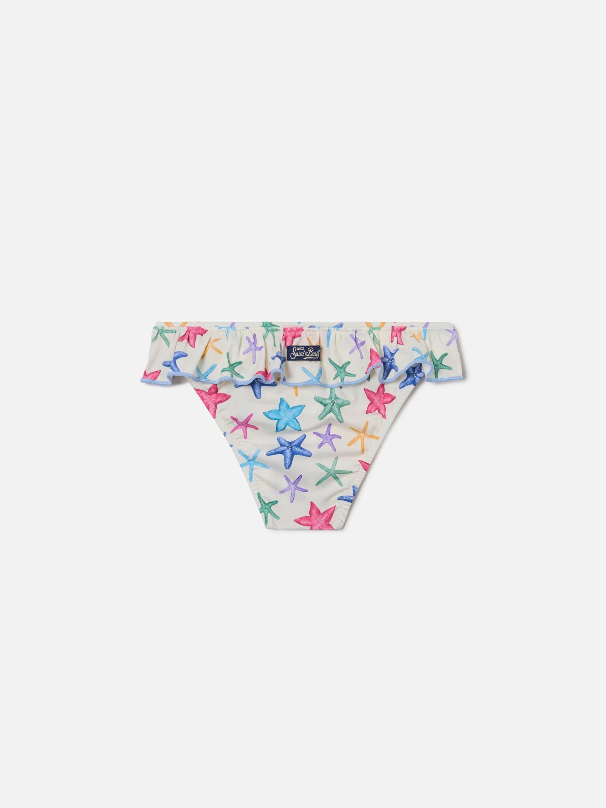 Slip mare Melly panna con stampa stelle marine MELL001 00578L MC2 SAINT BARTH 