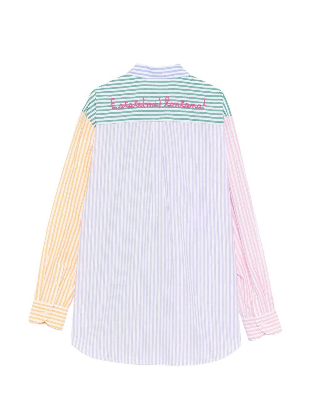 Camicia da donna MC2 Saint Barth multicolore con motivo a righe verticali BRIG001 01375L MC2 SAINT BARTH 