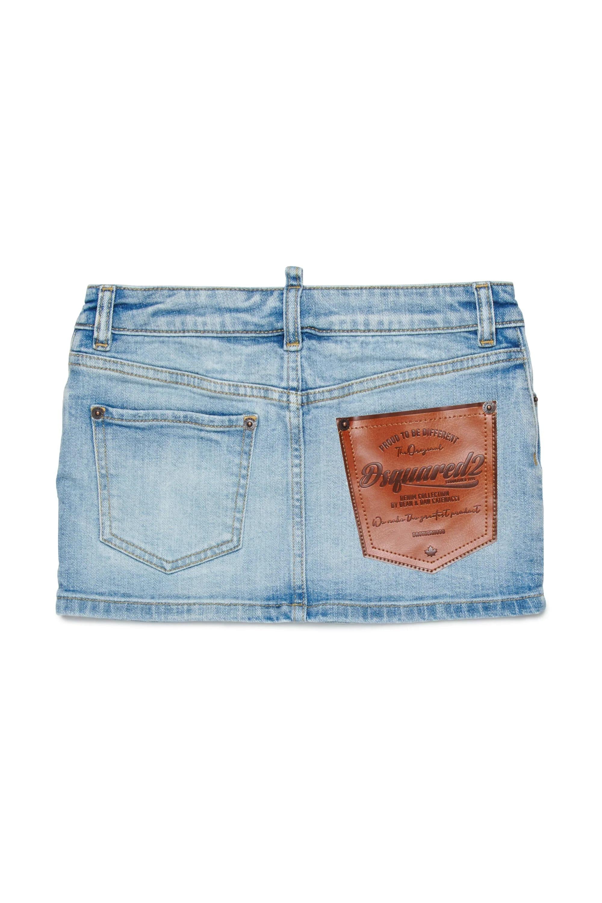 DSQUARED2<BR/>Minigonna in denim con logo DQ3219-D0AF3 DQ01 DSQUARED KID 