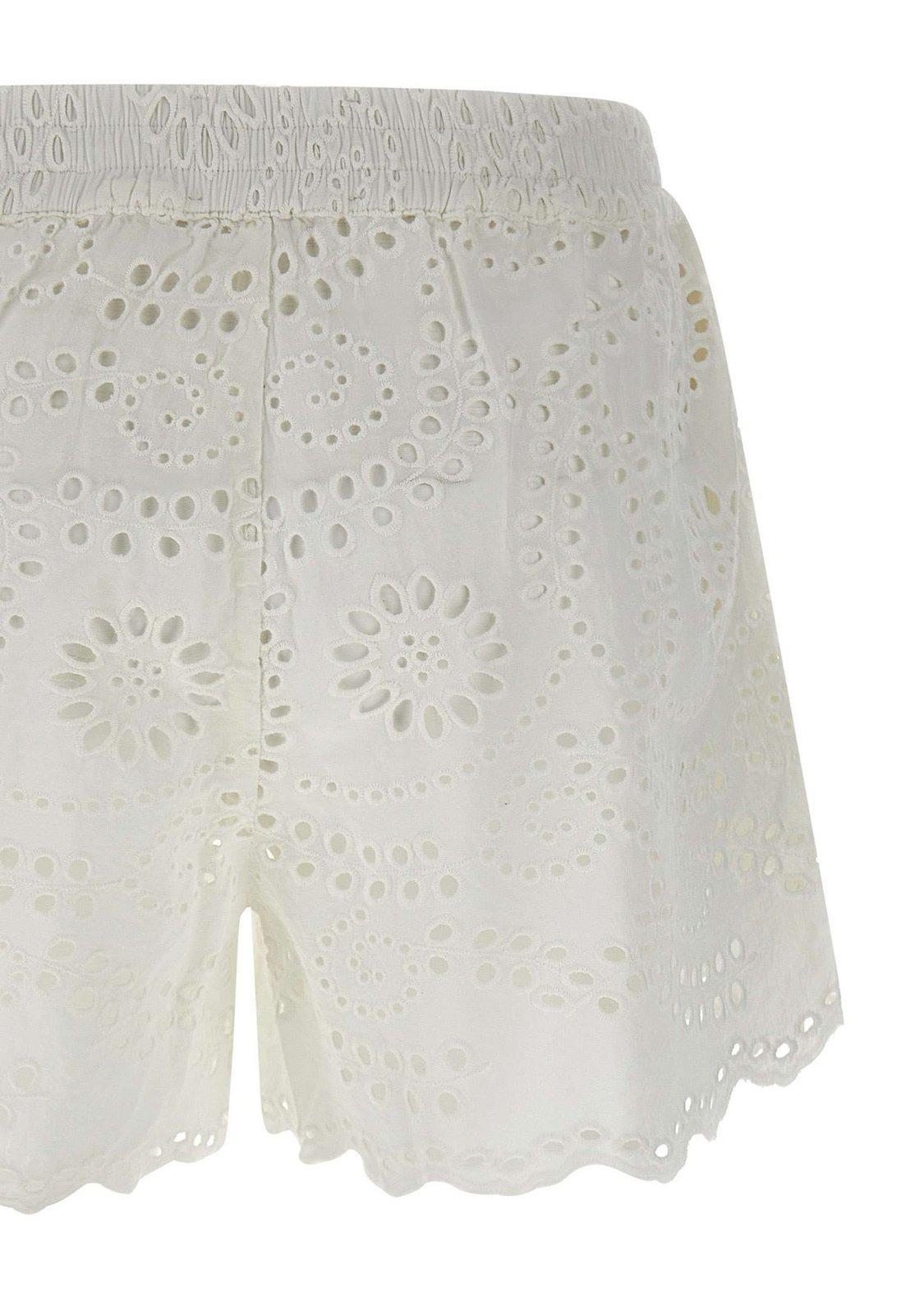 Mc2 Saint Barth Meave Sangallo Pull Up Shorts Bianco MEA002 01444L MC2 SAINT BARTH 