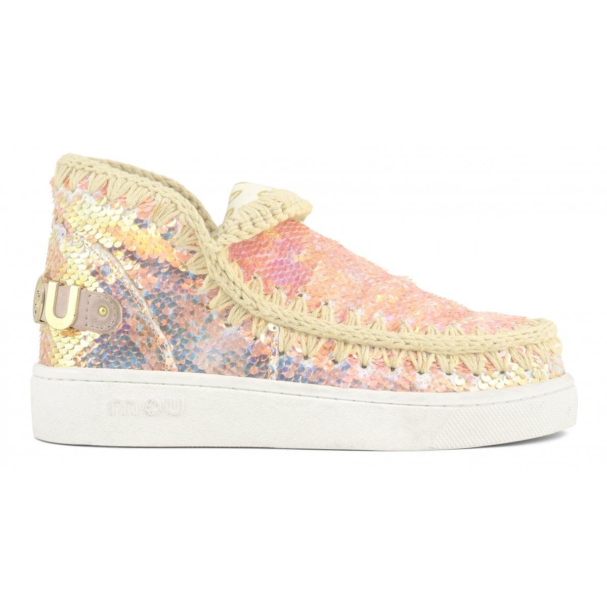 Mou Summer eskimo sneack k sequins Iridiscen Sequins Beige SK211009K IRIBEI MOu 