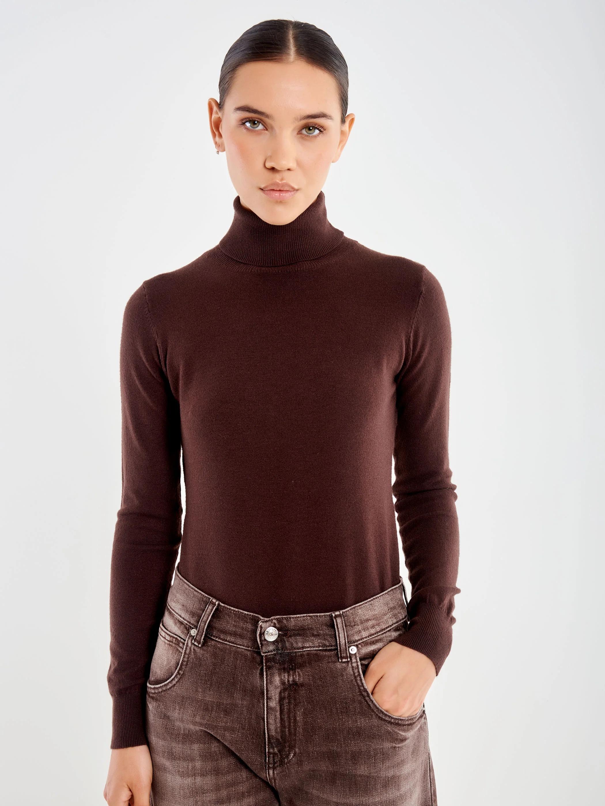 VICOLO-Dolcevita Slim Fit Marrone 44008F MARRONE VICOLO 