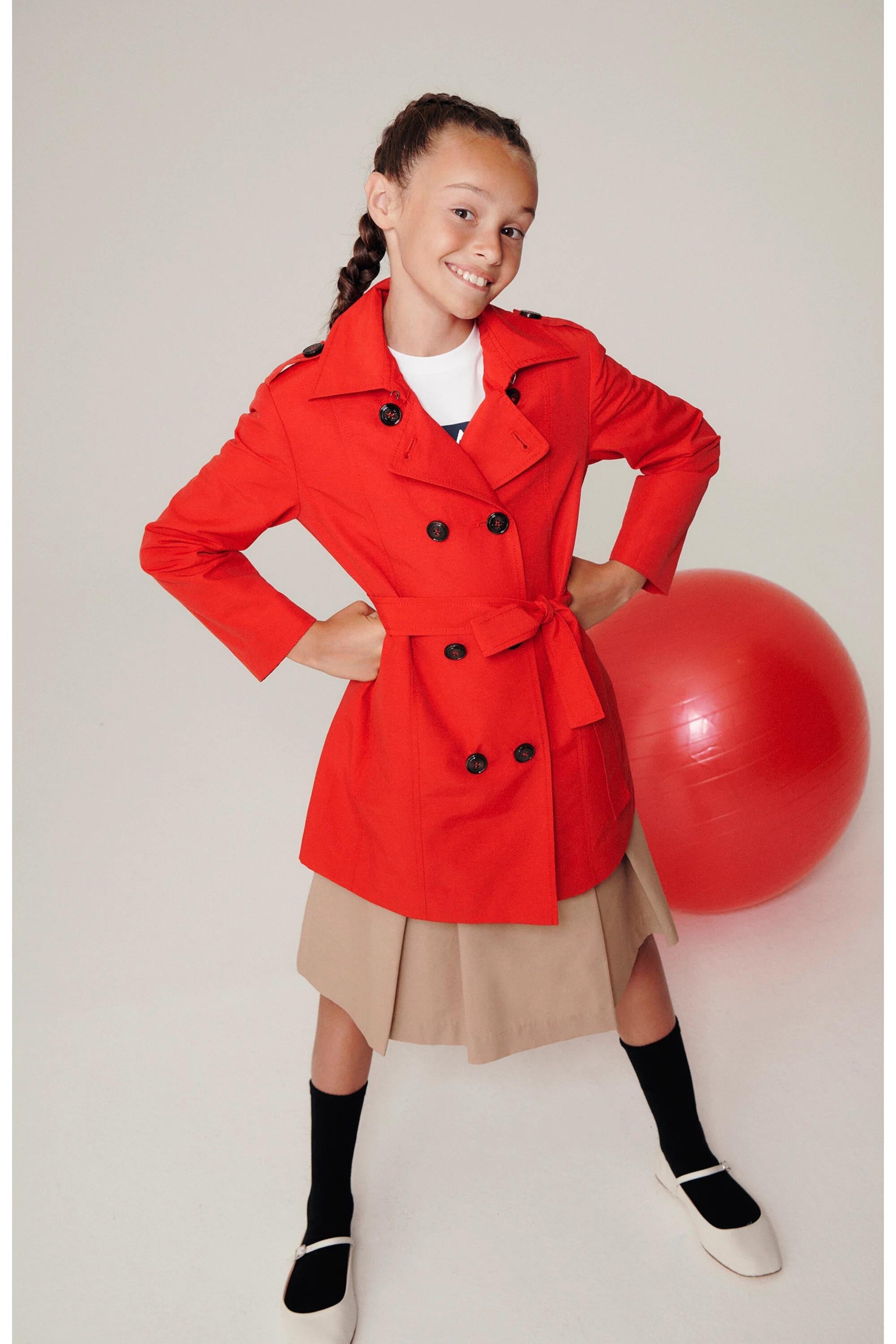 MAX&Co.<BR/>Trench in cotone tecnico rosso MX0011-MX003 MX400 MAX&CO KID 