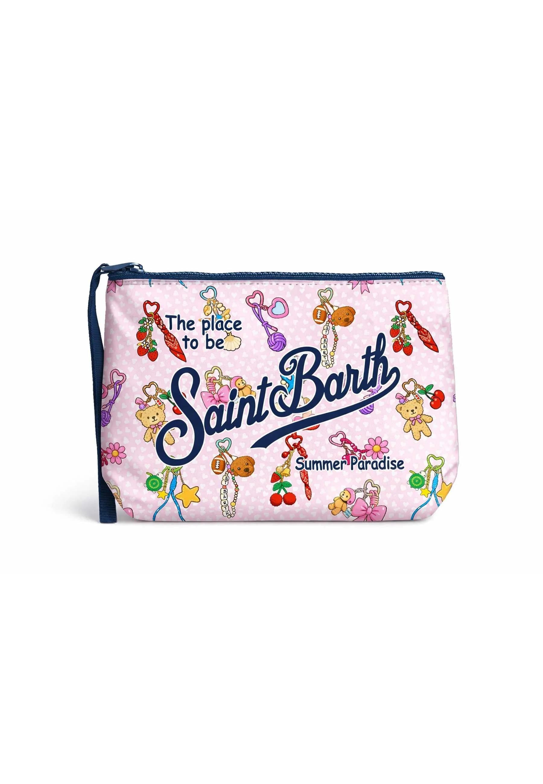 Mc2 saint barth Borsa Fantasia Giochi con Mini Cuori Rosa Bianco ALIN001 00518L MC2 SAINT BARTH 