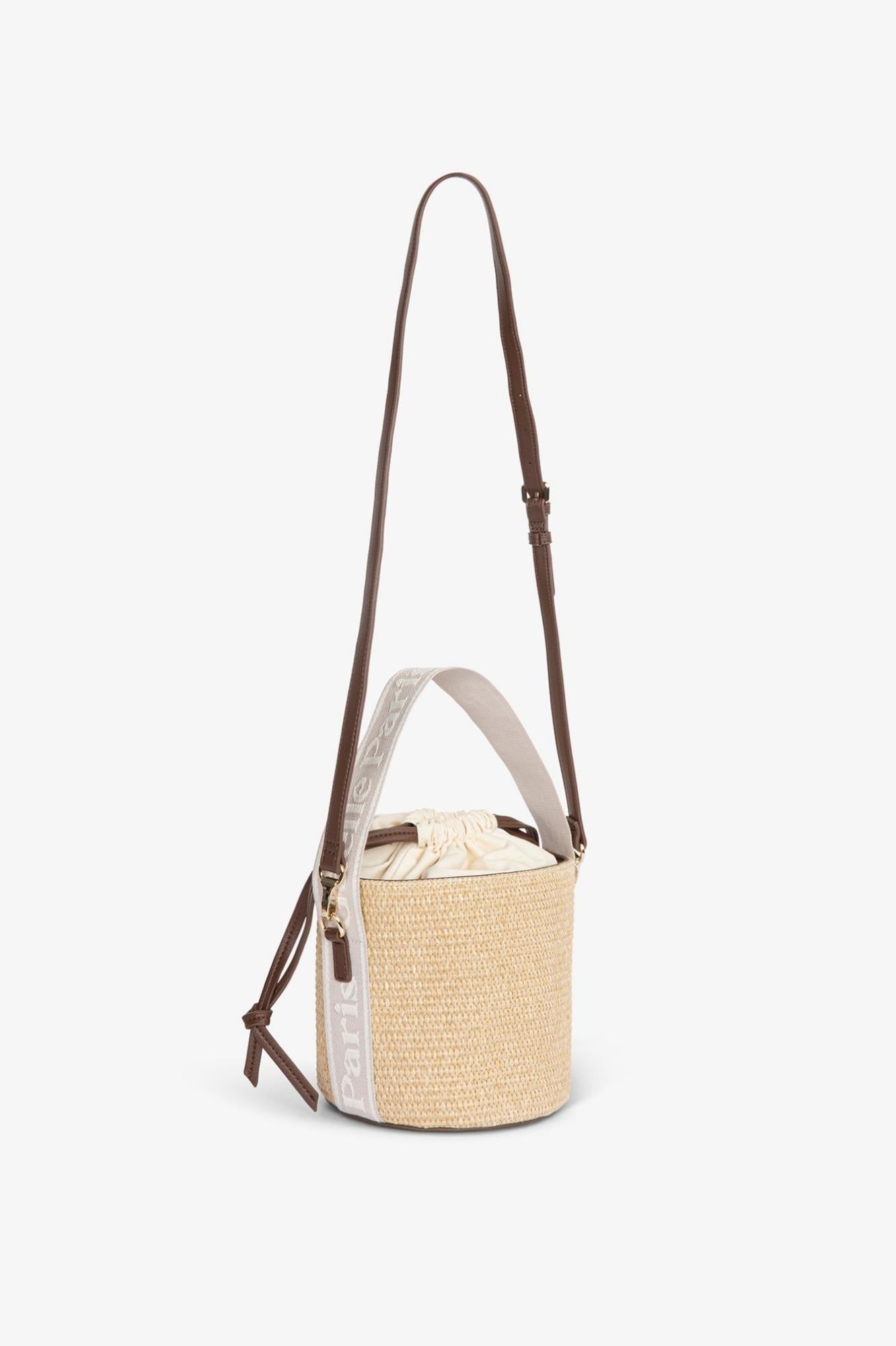 Mini Bucket Con Manico Jacquard  Naturale - Gaëlle Paris GAACW03136-MTTP0002 BE08 GAELLE 