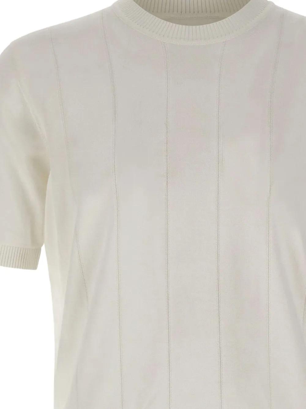 Kangra<BR/>Maglia a coste a maniche corte bianca 3016/21 01 KANGRA 