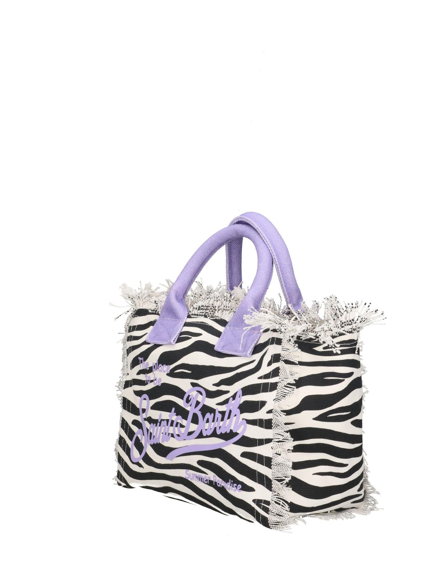 Borsa Colette Zebrata  nera bianca e viola. COL0001 01546H MC2 SAINT BARTH 