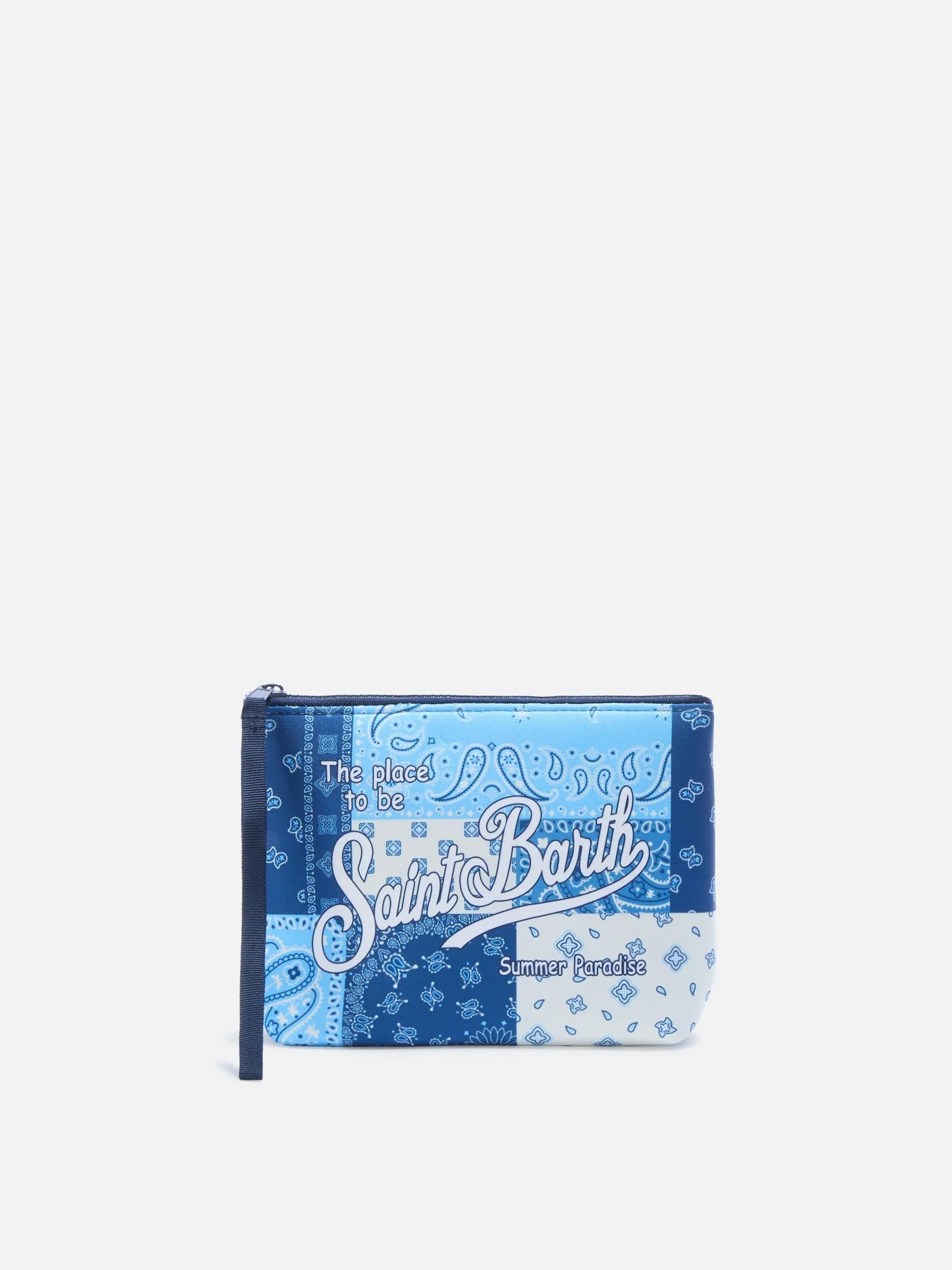 Pochette Aline in scuba con stampa Foulard Patch ALIN001 02214L MC2 SAINT BARTH 