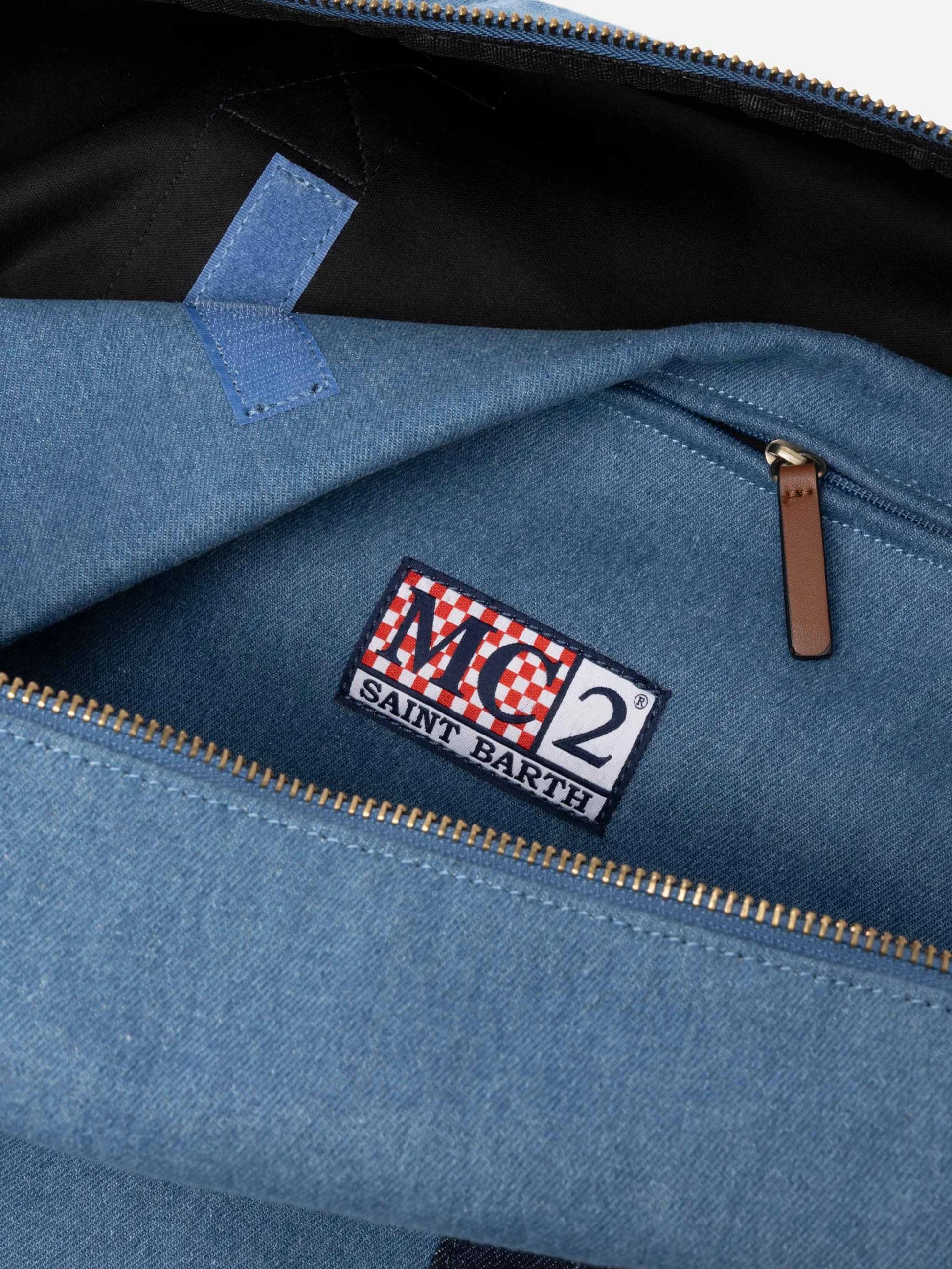 Travel Duffel Bag in denim TRAB001 00436L MC2 SAINT BARTH 