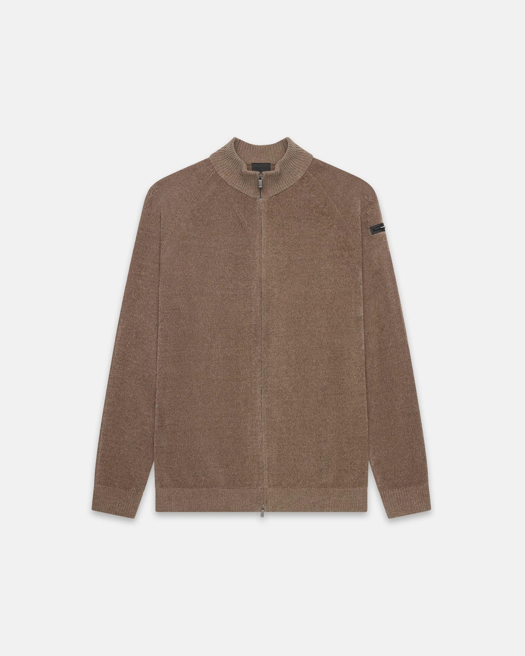 UNITY MAGLIA ZIP CHIMBO CHENI - TAUPE MELANGE KN-CHIMBO CHENI-AW25 TM UNITY 