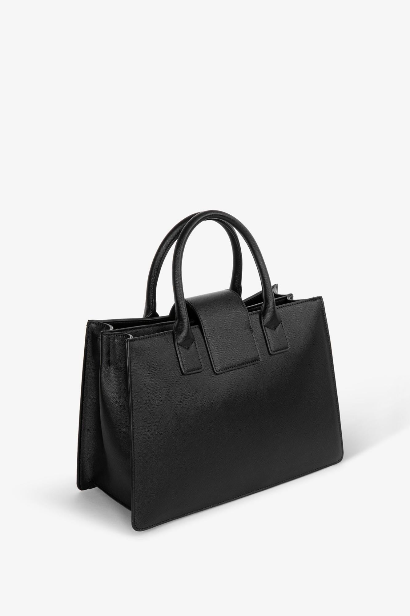 Maxi Hand Bag Mini Metal Logo  Nero - Gaëlle Paris GAACW03164-MTFI0007 NE01 GAELLE 