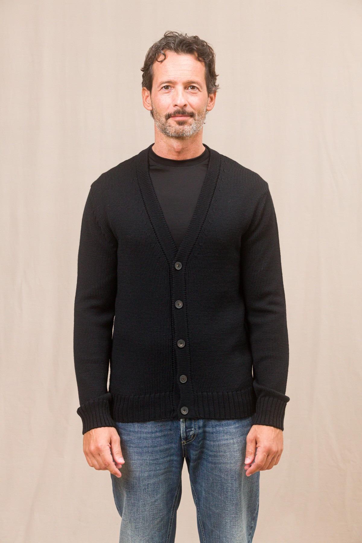 Cardigan nero LUIGI GENTILE LG1196 08 LUIGI GENTILE 