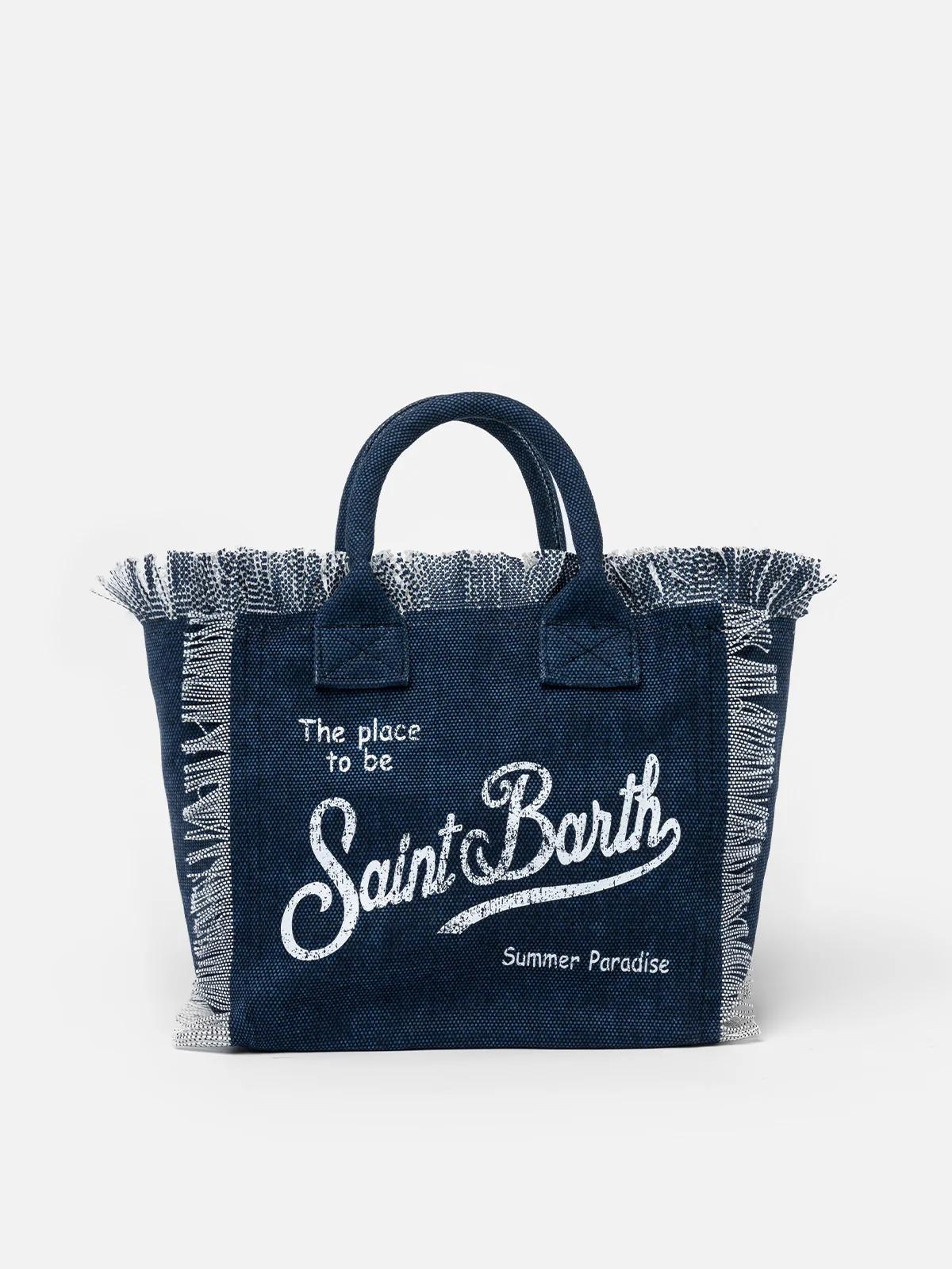 Borsa Colette in canvas di cotone denim dark COL0001 00431L MC2 SAINT BARTH 