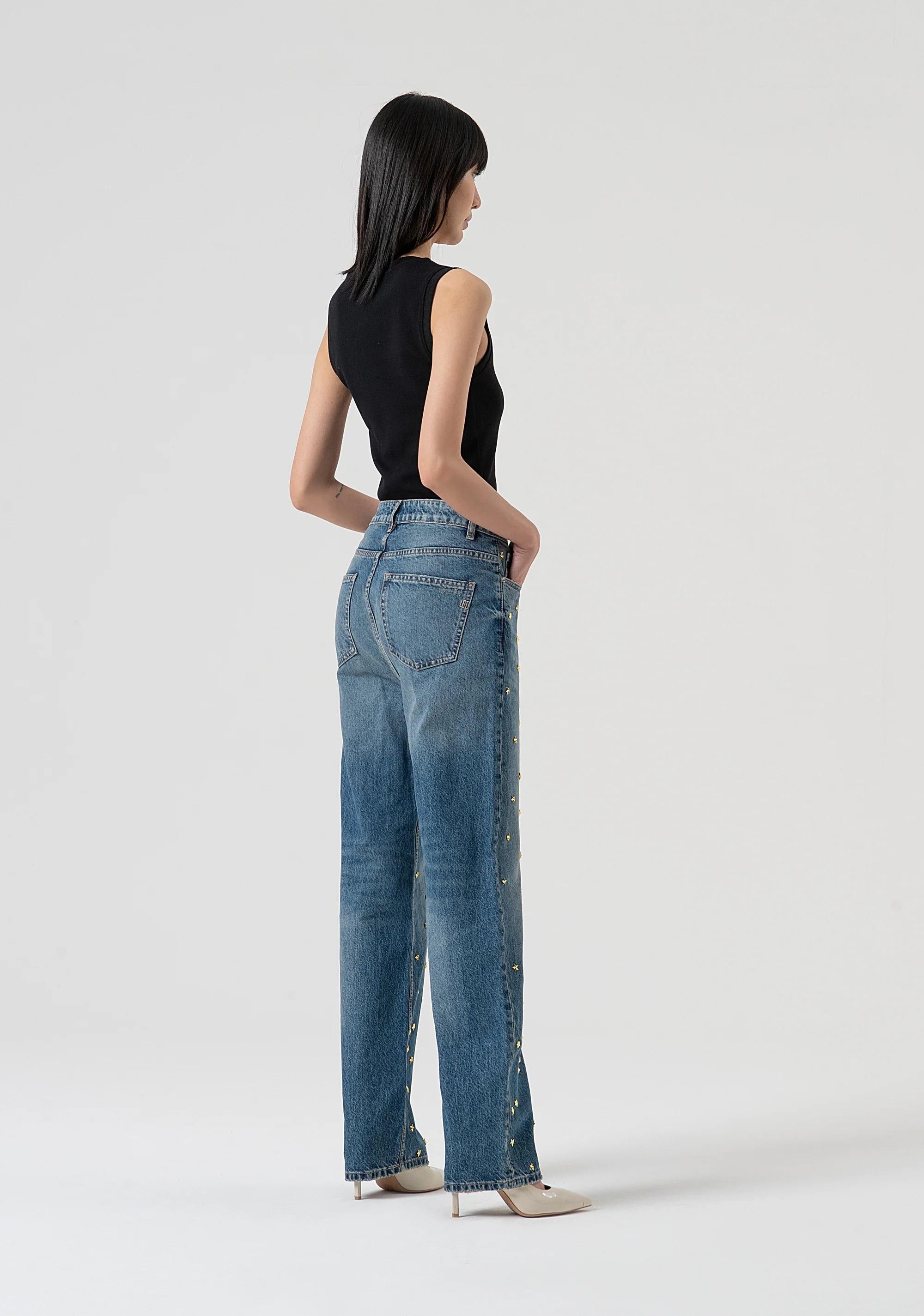 Fracomina Jeans flare in denim con lavaggio medio FR25WV2021D419R9 337 FRACOMINA 