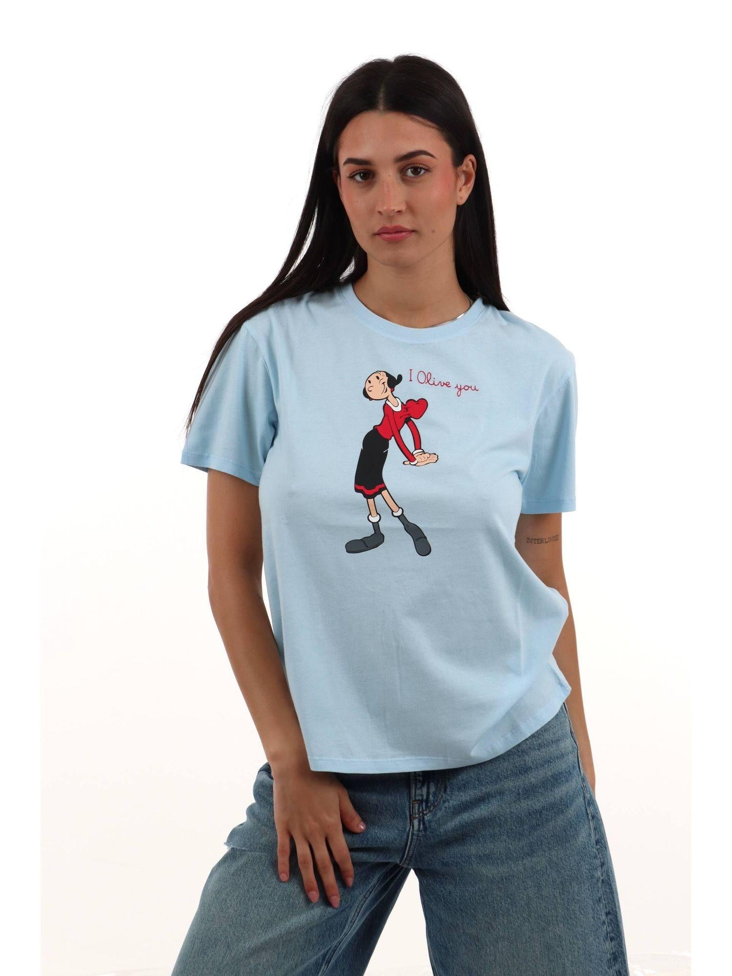 T-shirt MC2 Saint Barth EMI0001 09781L da donna azzurra EMI0001 09781L MC2 SAINT BARTH 