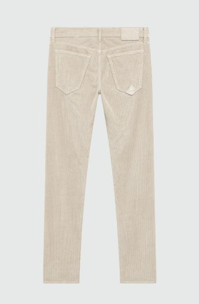 Roy Rogers pantalone in velluto modello Dapper colore mastic RRU90007P4600112 C0134 ROY ROGER'S 