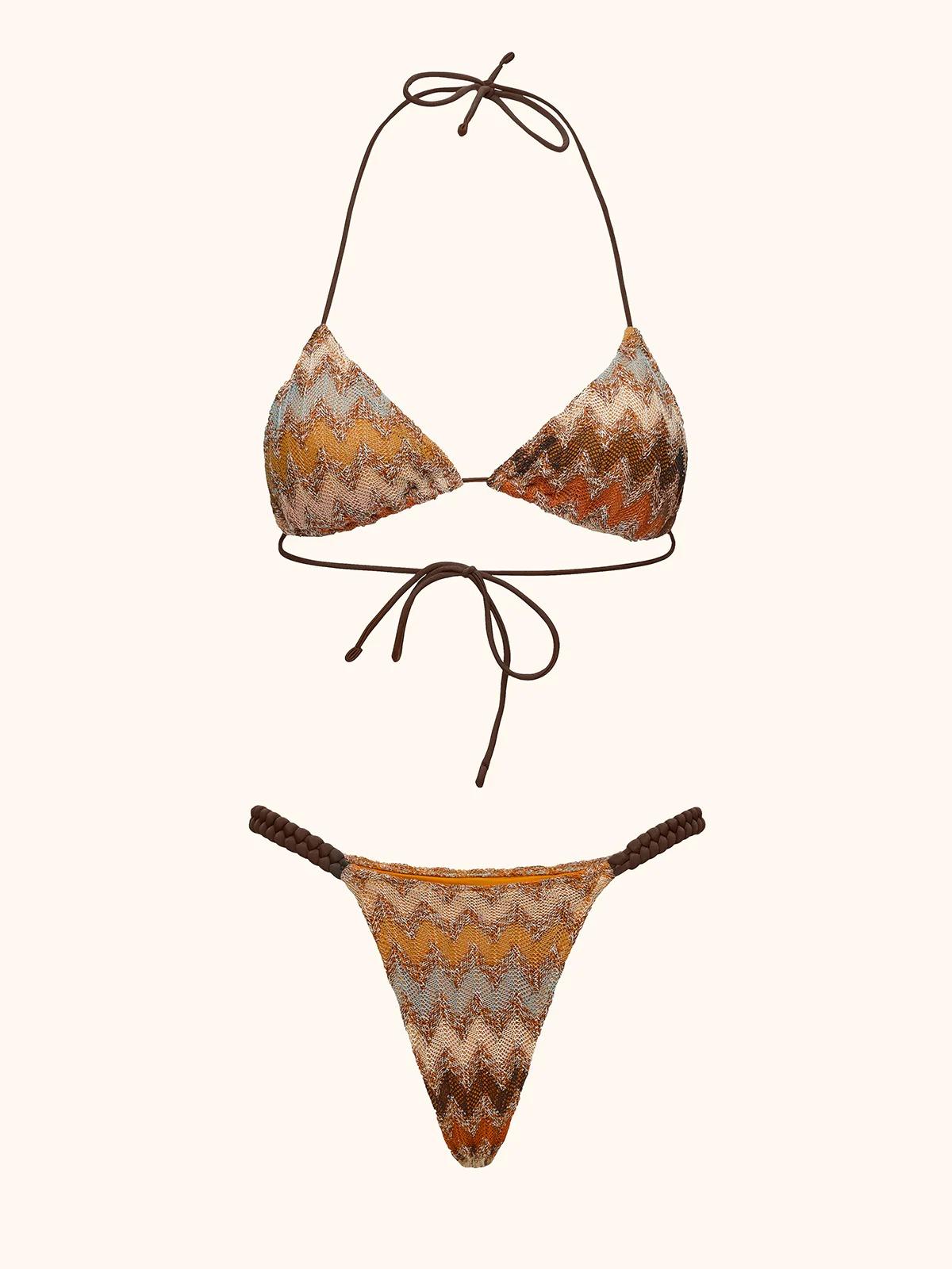 Bikini Donna Me Fui Triangolo con Slip fisso Multicolor SW0400-MC MF26-SW0400 MC ME FUI 