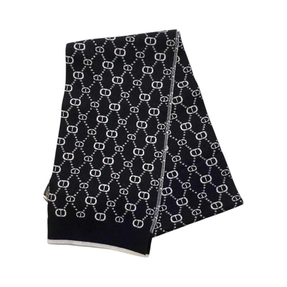 Twinset sciarpa bicolore nero/off white 252GJ501G 02714 TWINSET 