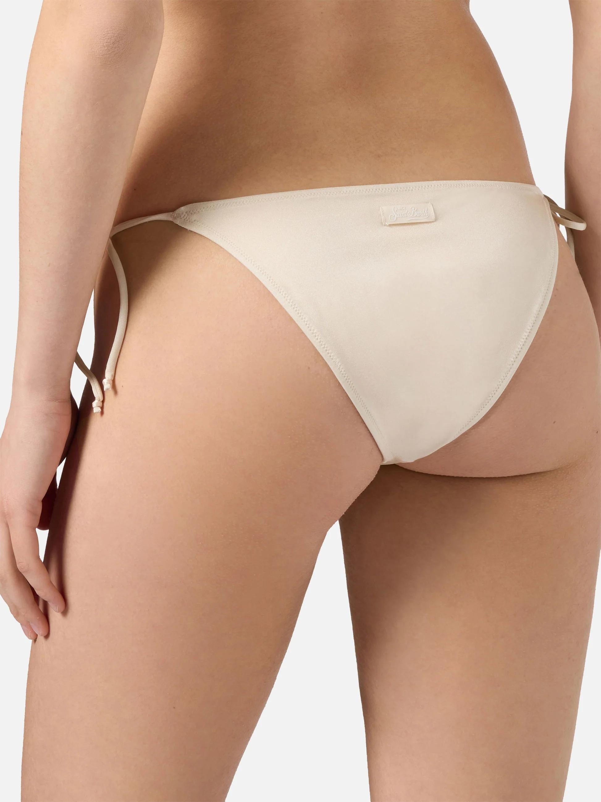 Bikini Leah Teen in tessuto glossy finish con strass zebrati LEH00011 00235L MC2 SAINT BARTH 