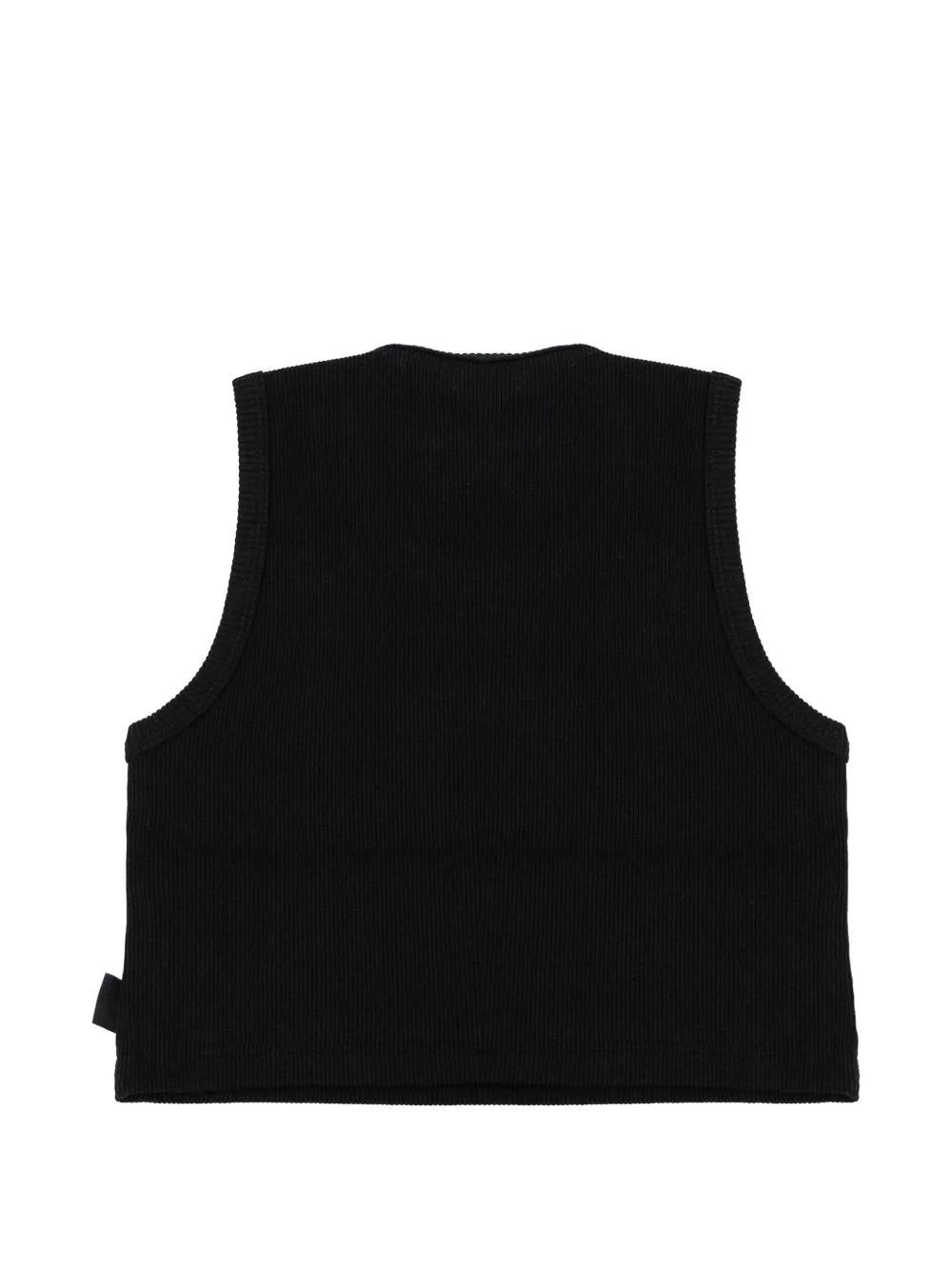 Gcds Kids<BR/>Canotta nera per bambina C1GJQG572T103 999R GCDS 