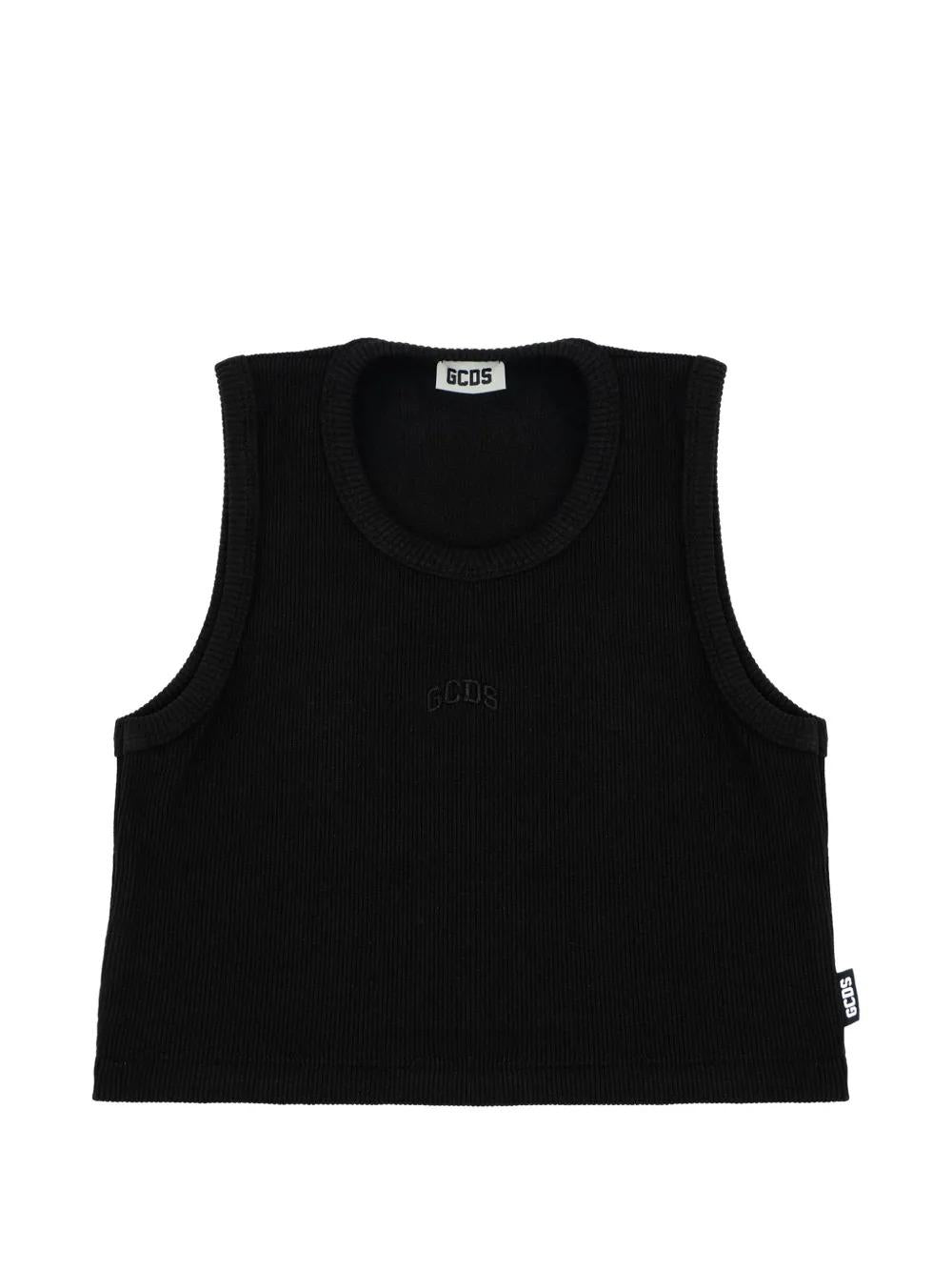Gcds Kids<BR/>Canotta nera per bambina C1GJQG572T103 999R GCDS 
