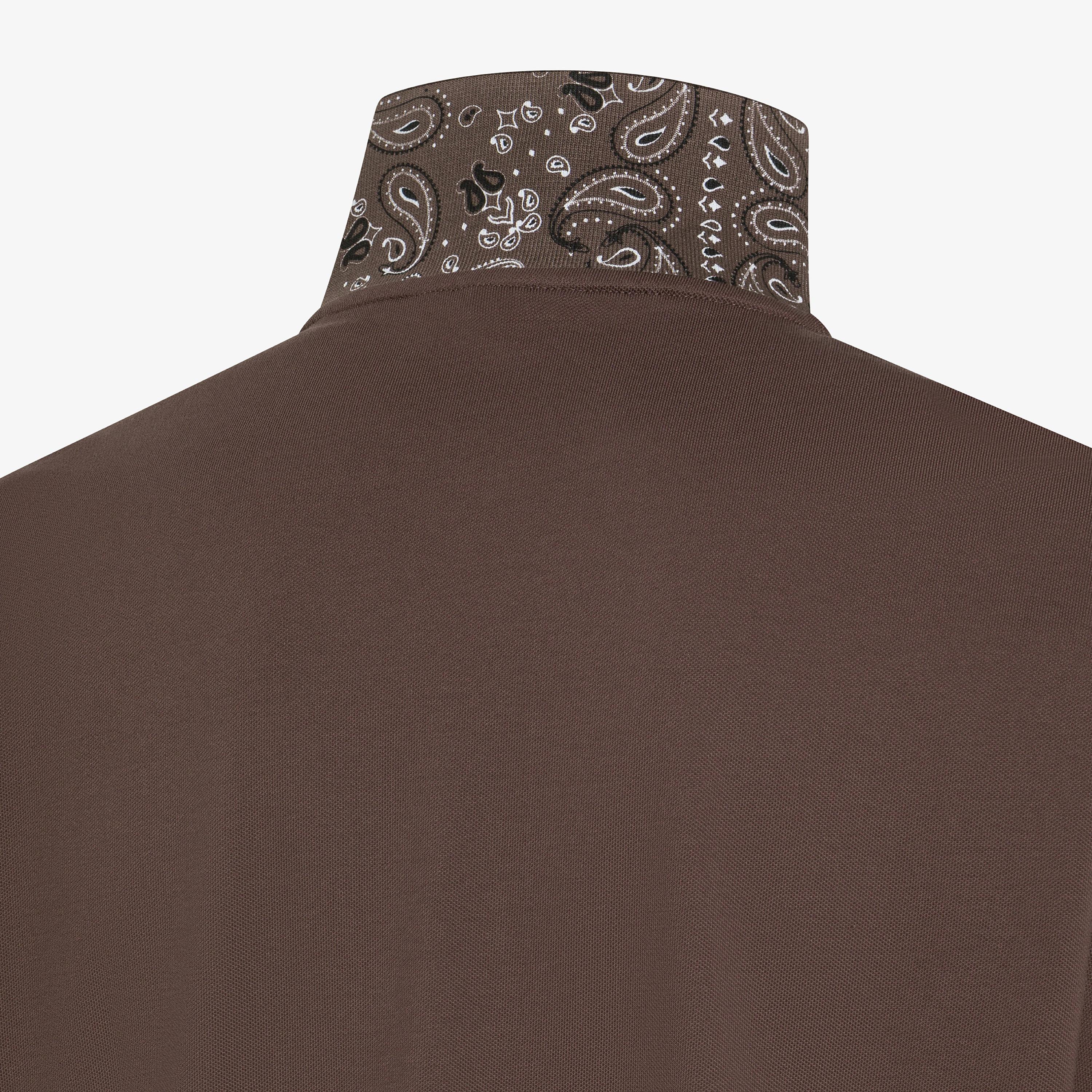 SUN68 Polo print under collar Marrone A36115 08 SUN 68 