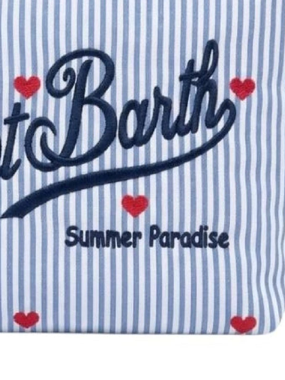 Mc2 Saint Barth Pochette Aline In Cotone A Righe Con Cuori ALI0046/00241L ALI0046 00241L MC2 SAINT BARTH 