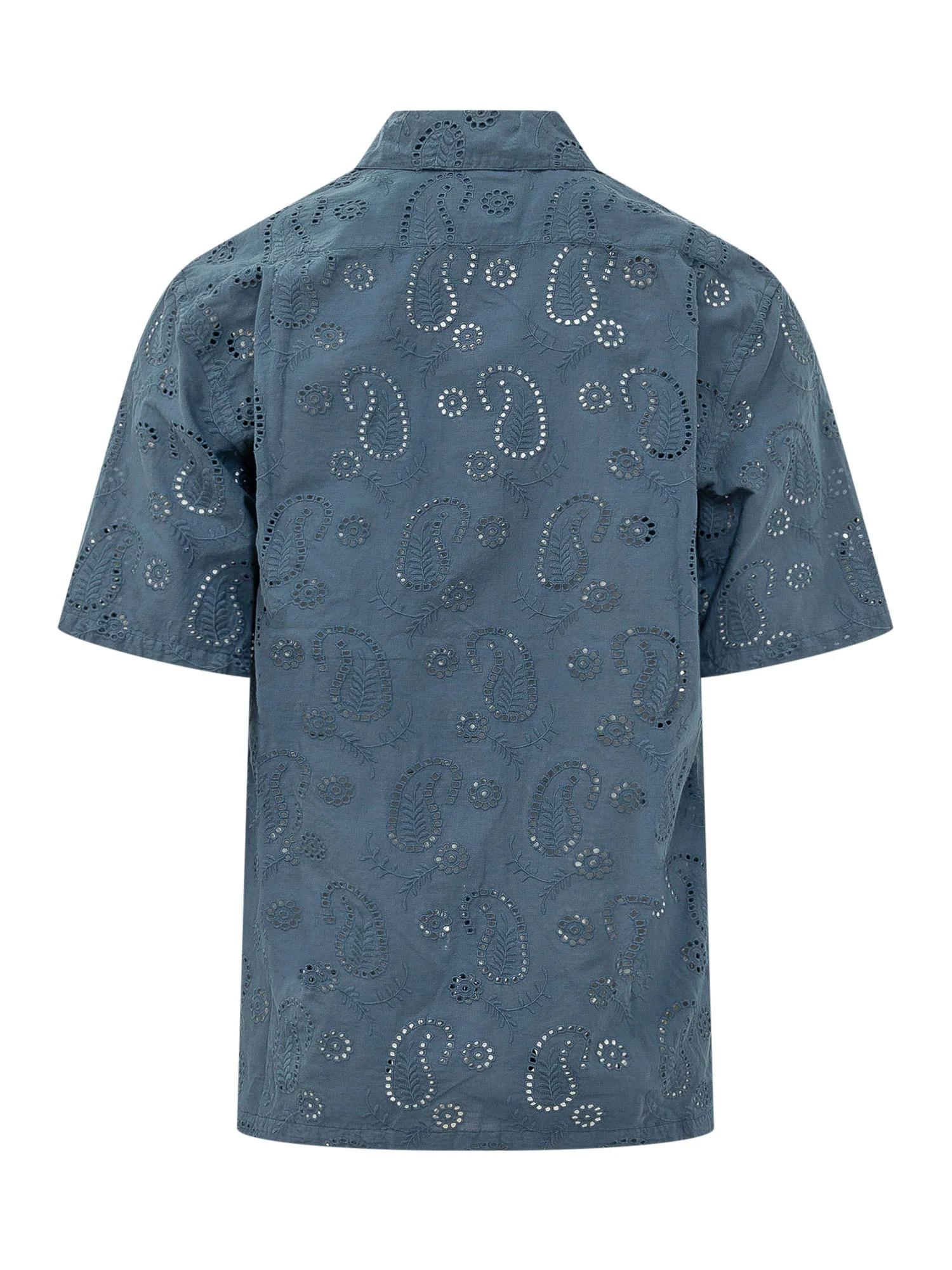 MC2 SAINT BARTH<BR/>Camicia Sifnos con Ricamo Traforato blu SIF0002 07515L MC2 SAINT BARTH 