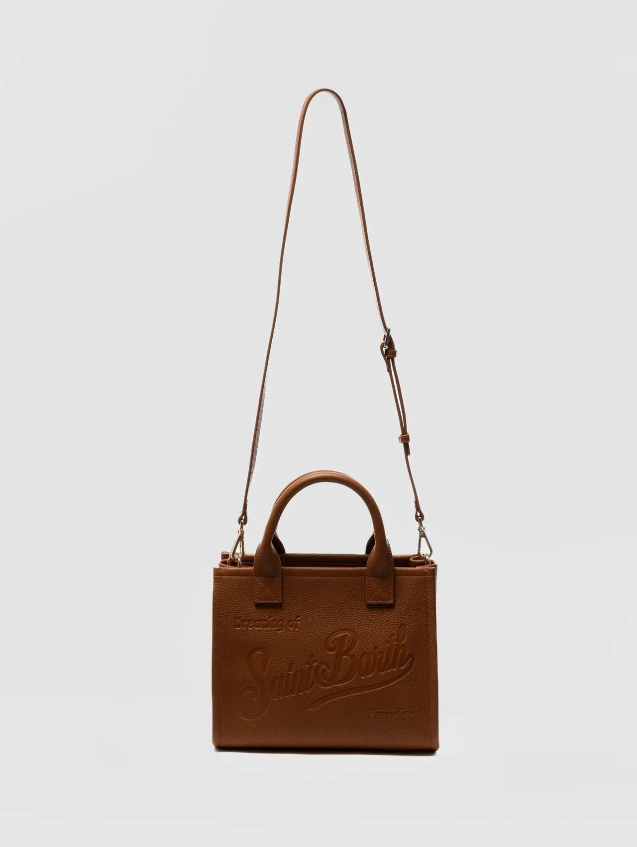 Borsa in Pelle Martellata Vanity Midi Cuoio VANMD001 00532I MC2 SAINT BARTH 