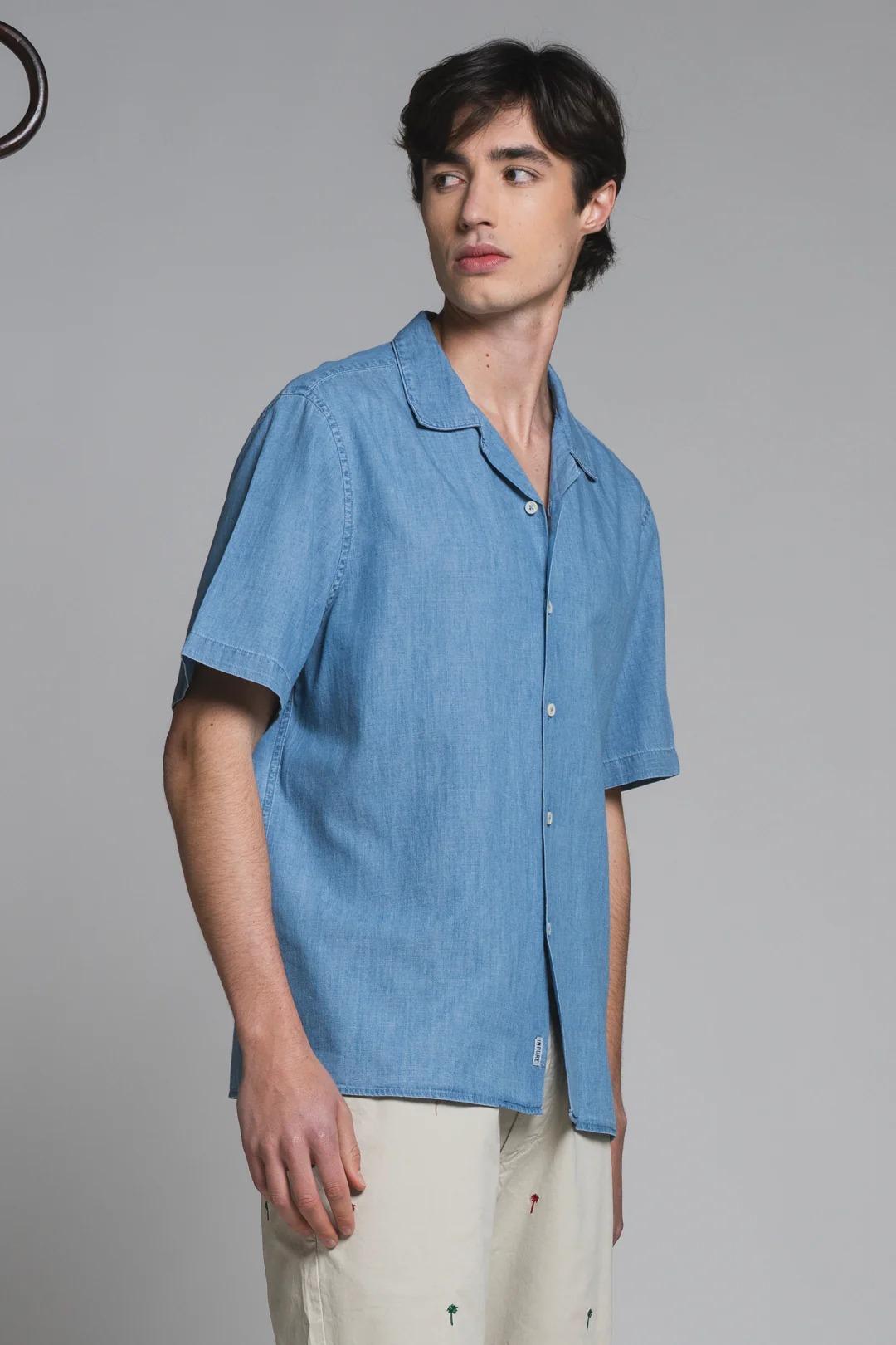 WILL SHIRT BOWLING IN DENIM SLUB IM26SSSM-WILL-DNS C49 IMPURE 