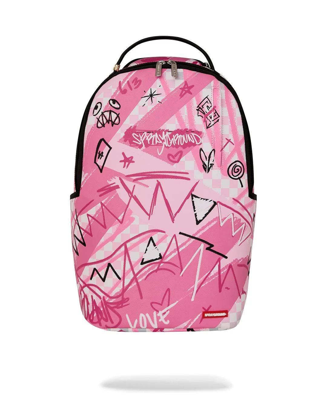 ZAINO SPRAYGROUND DLXSV ROSA A QUADRI FUMO 910B8672NSZ PINK SPRAYGROUND 