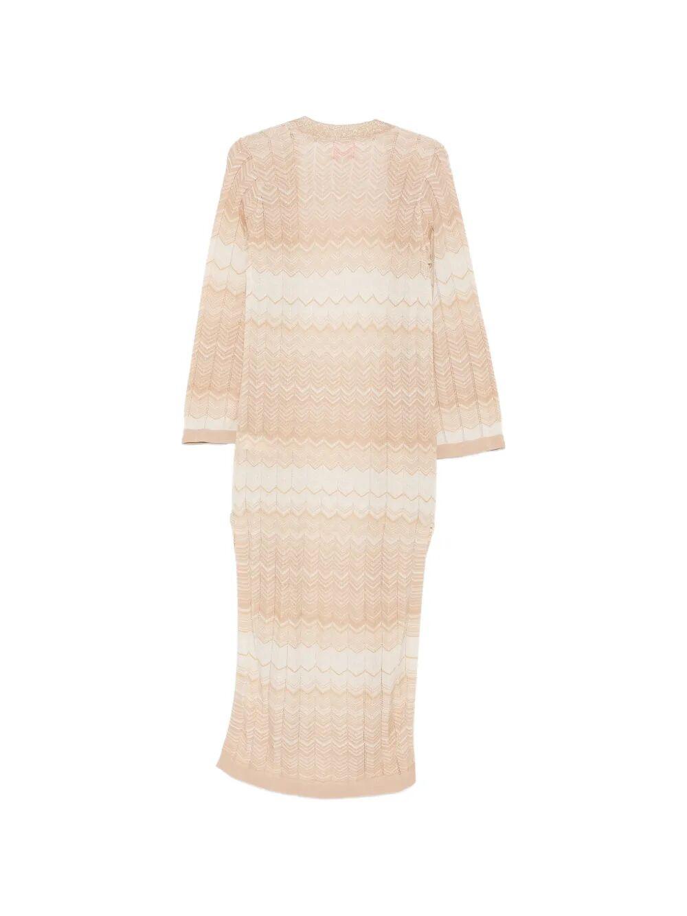 Cardigan lungo Tonia in maglia BEIGE TON0001 09497L MC2 SAINT BARTH 