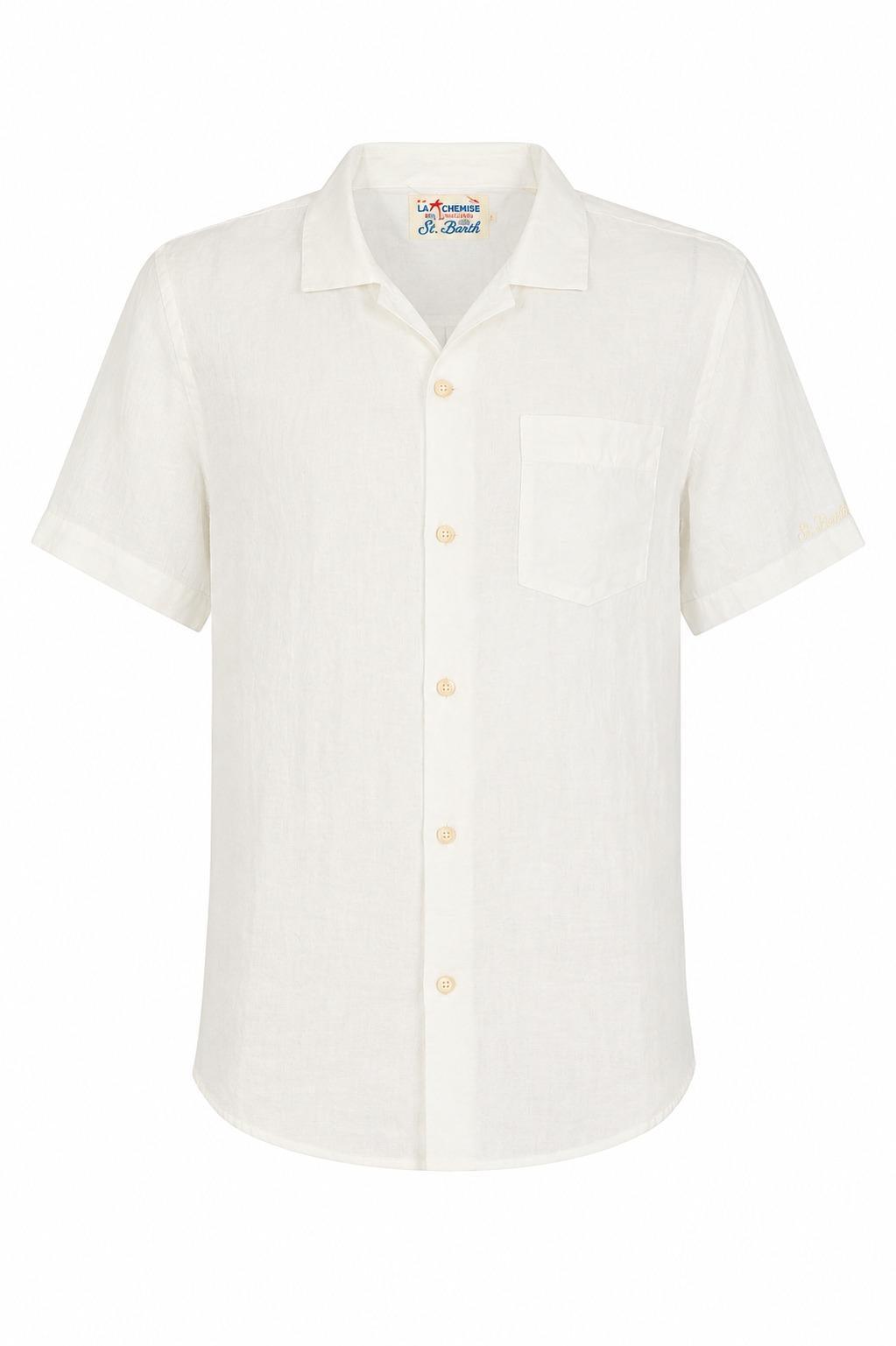 Mc2 Saint Barth Camicia Sfinos in lino Bianco SIF000201457L SIF0002 01457L MC2 SAINT BARTH 