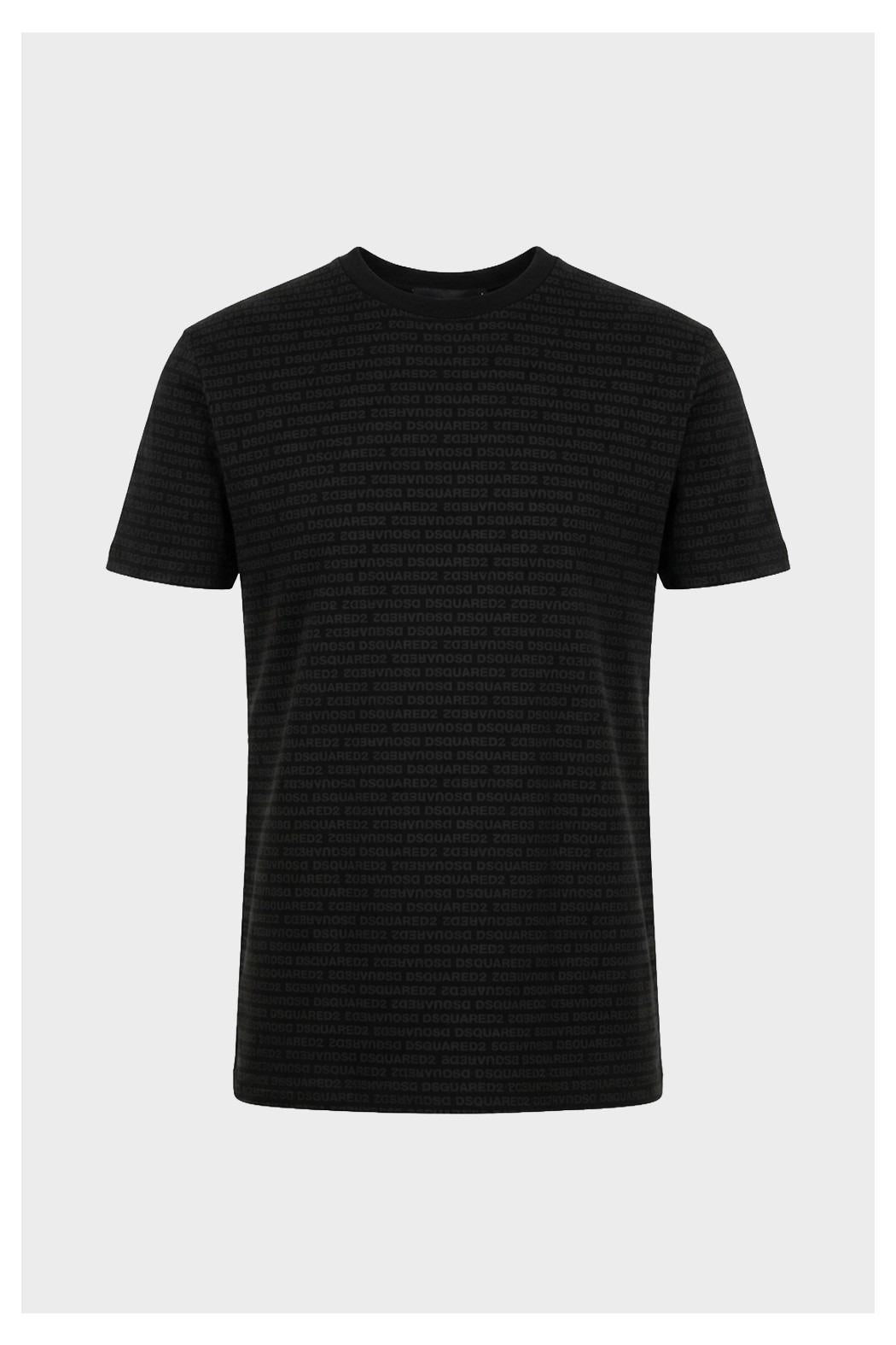Dsquared2 T-shirt logo all over nera D9M206200 010 DSQUARED 