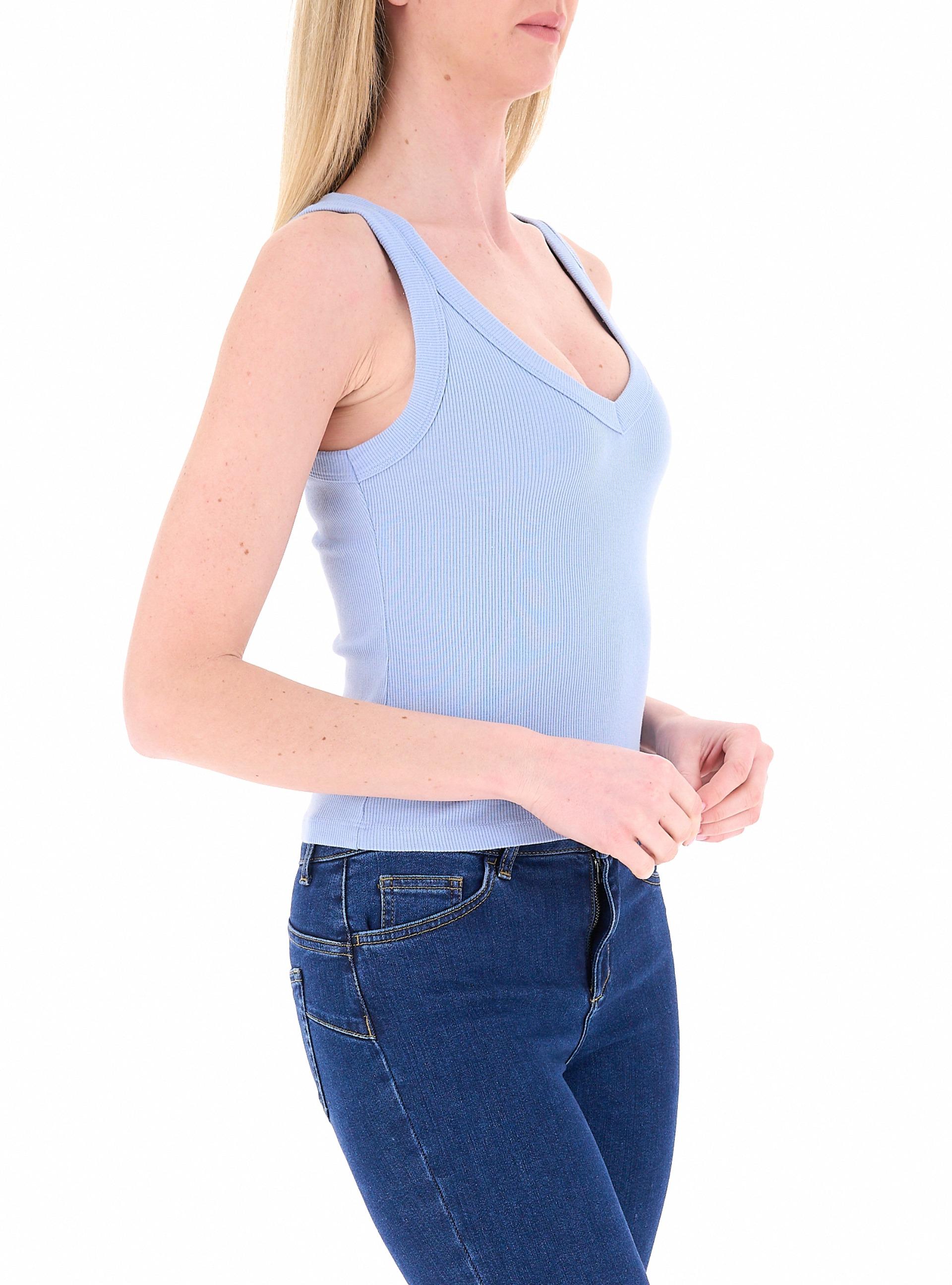 VICOLO<BR/>Canotta in cotone CELESTE UAB0042 CELESTE VICOLO 