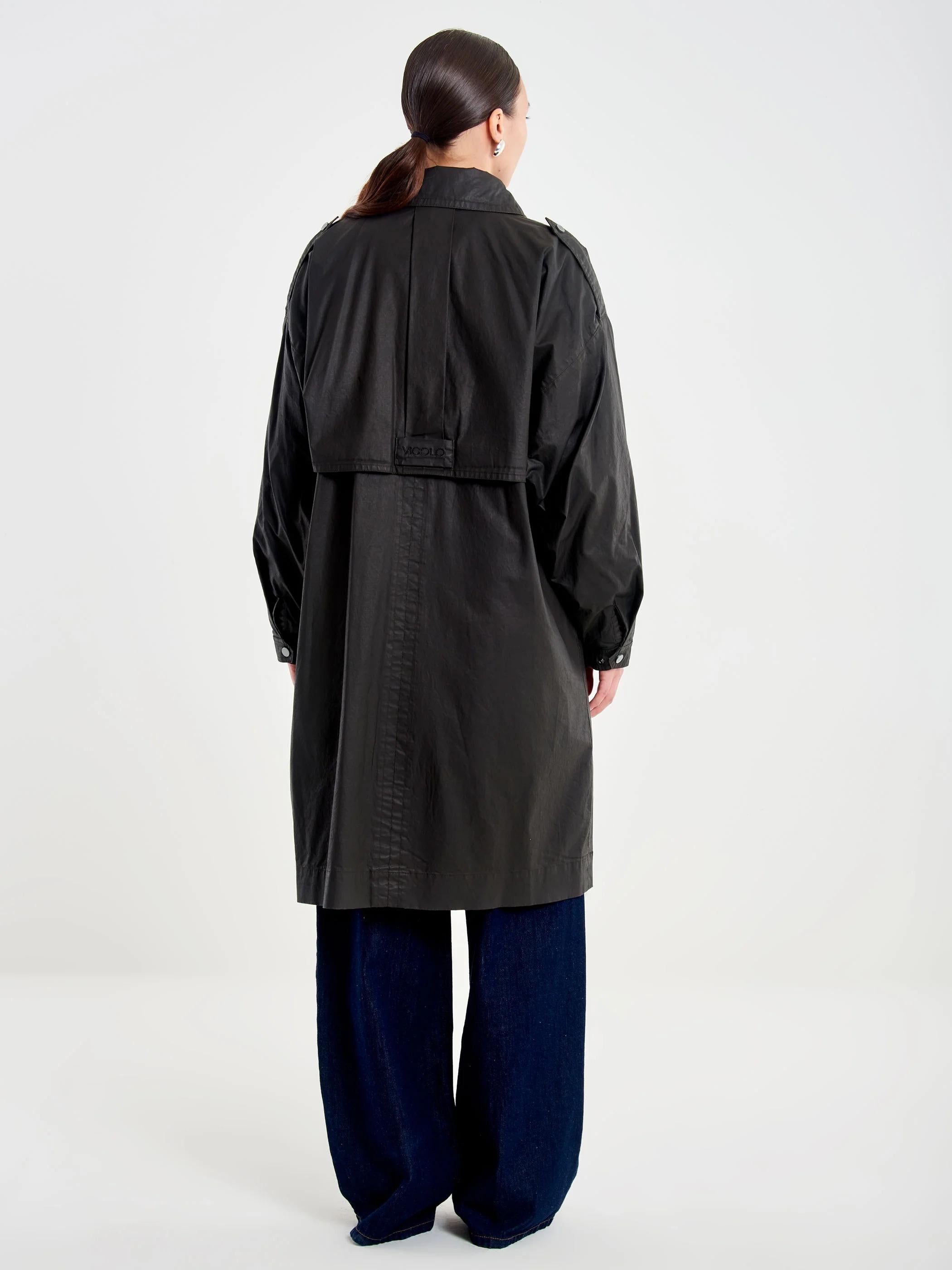 Trench Cerato con Interno Staccabile fondente TF0040 MARRONE VICOLO 