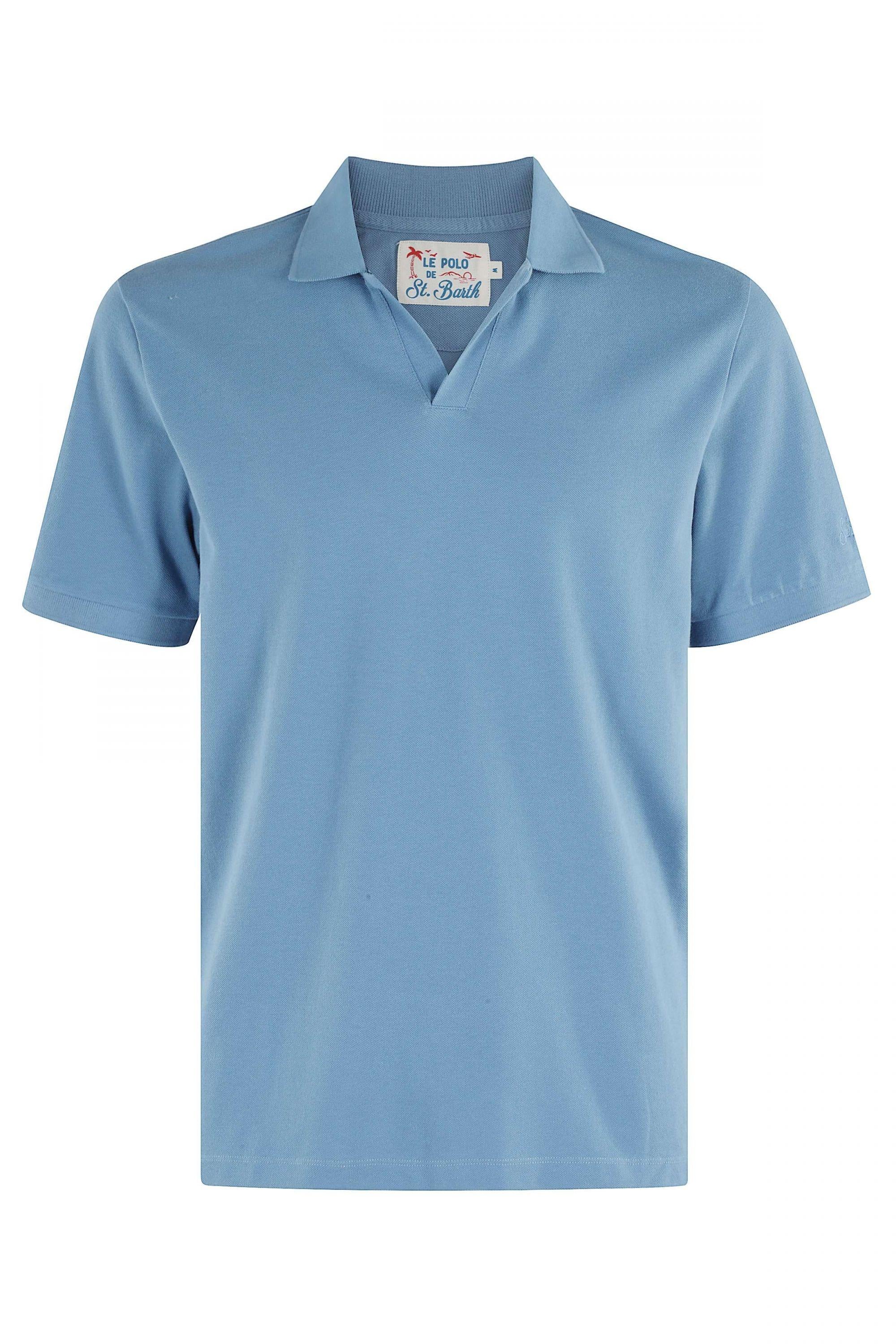 MC2 SAINT BARTH<BR/>Polo Charles Piquet Dusty Blue CHS0001 00126L MC2 SAINT BARTH 