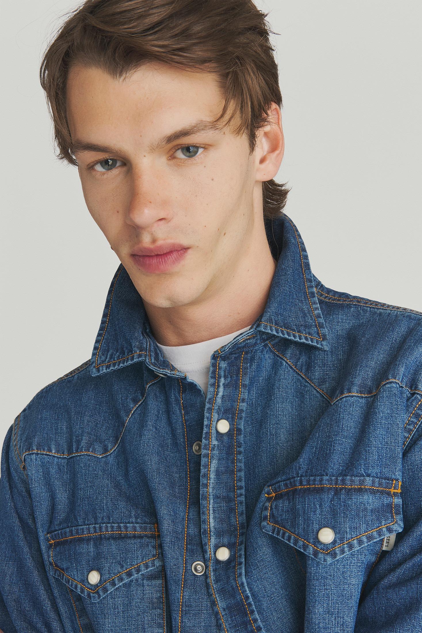 ROY ROGER'S CAMICIA MARTIN IN DENIM BRUCE RRU400CP202798 0999 ROY ROGER'S 