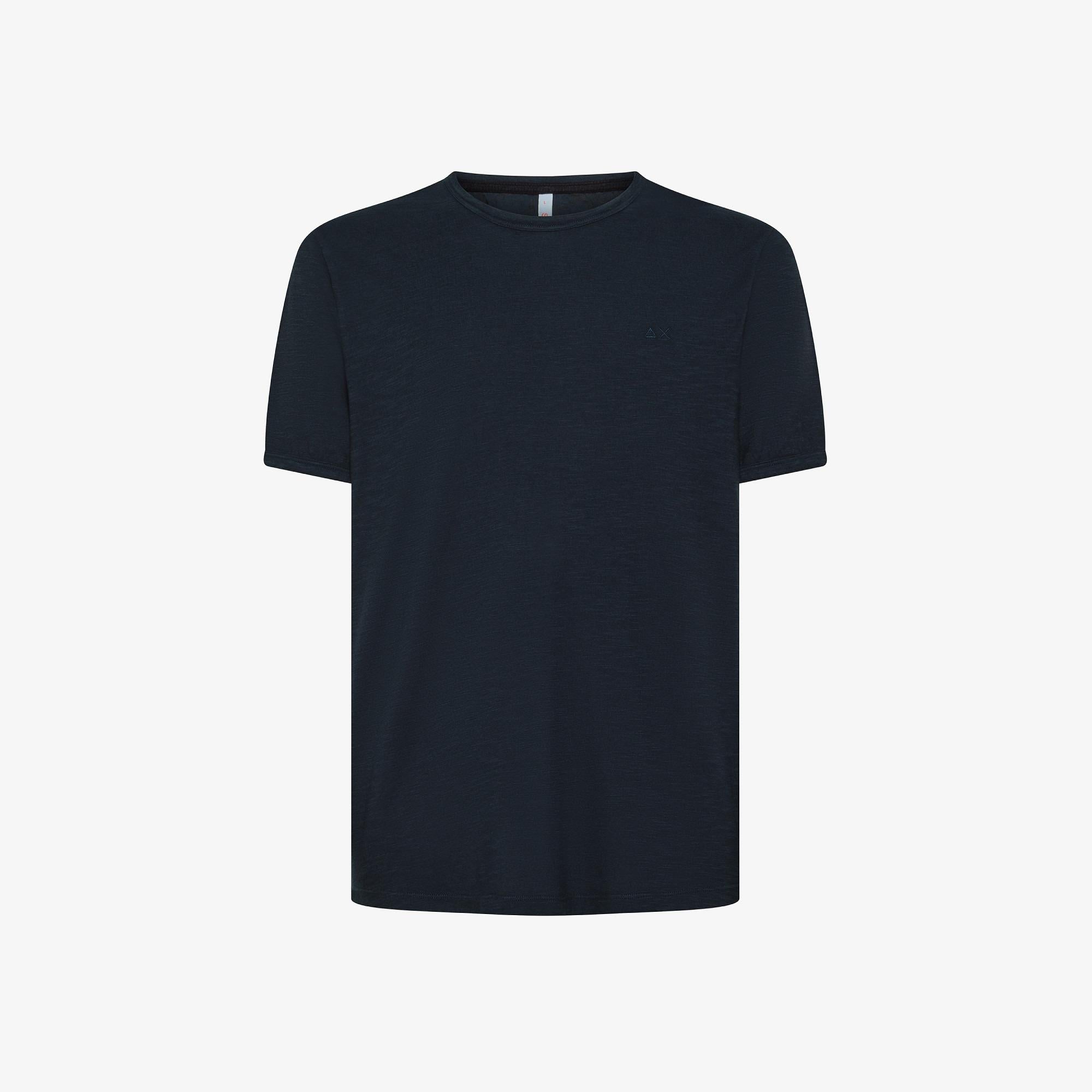 T-shirt in jersey di cotone blu navy T35118 07 SUN 68 