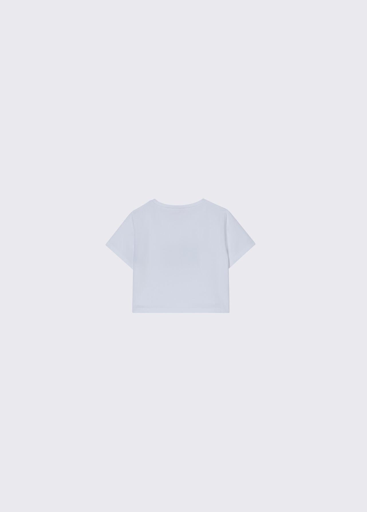 LIU-JO T-shirt cropped con strass White GA6187JS003 10601 LIU-JO 