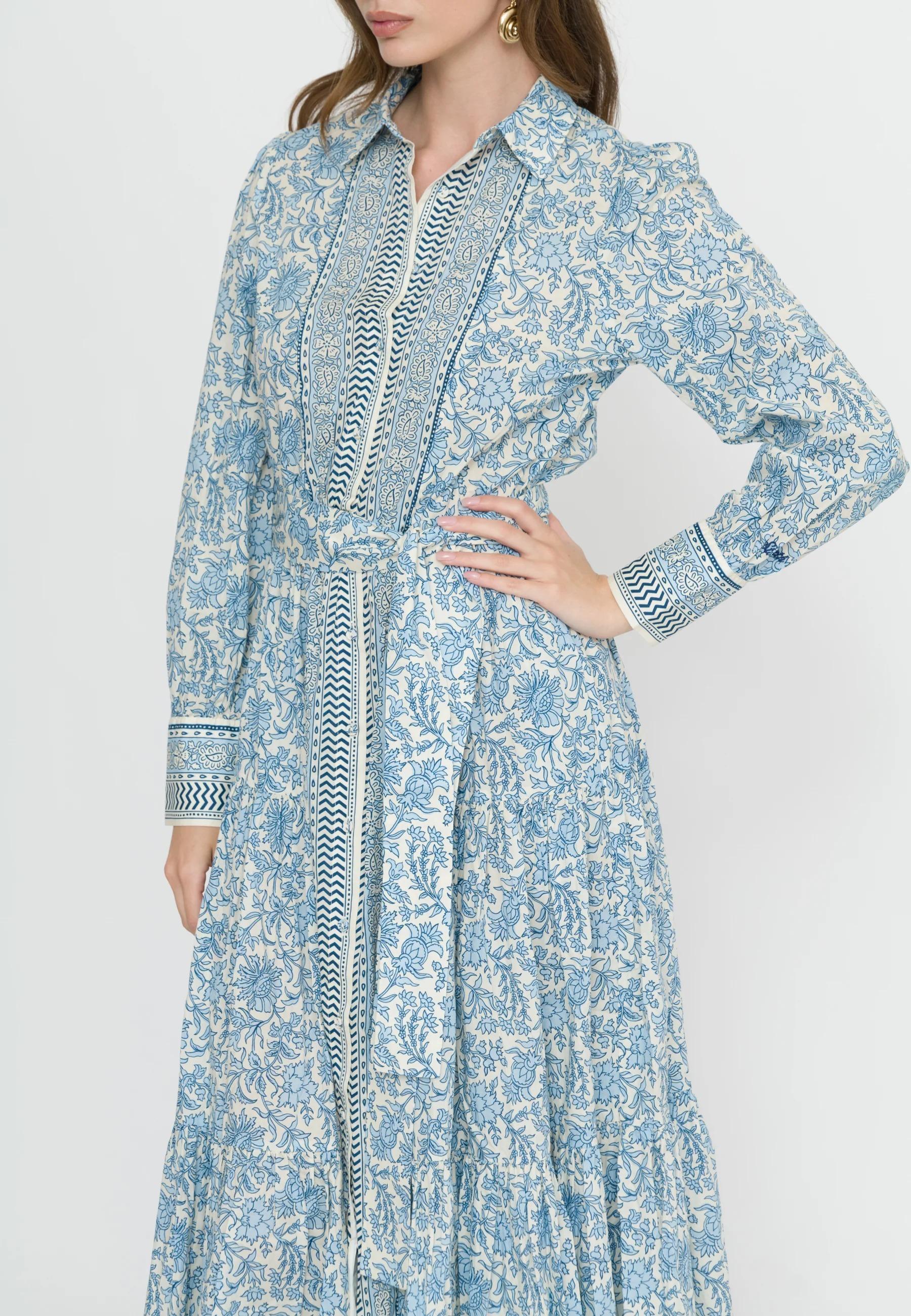 Abito lungo "Jensen" Saint Barth azzurro stampa paisley JNS0001 09402L MC2 SAINT BARTH 